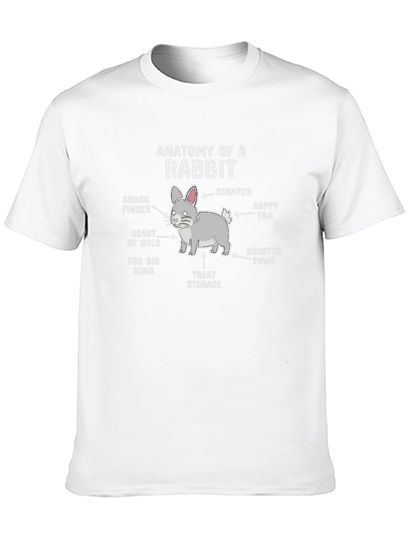 Anatomy of a Rabbit Black T-Shirt