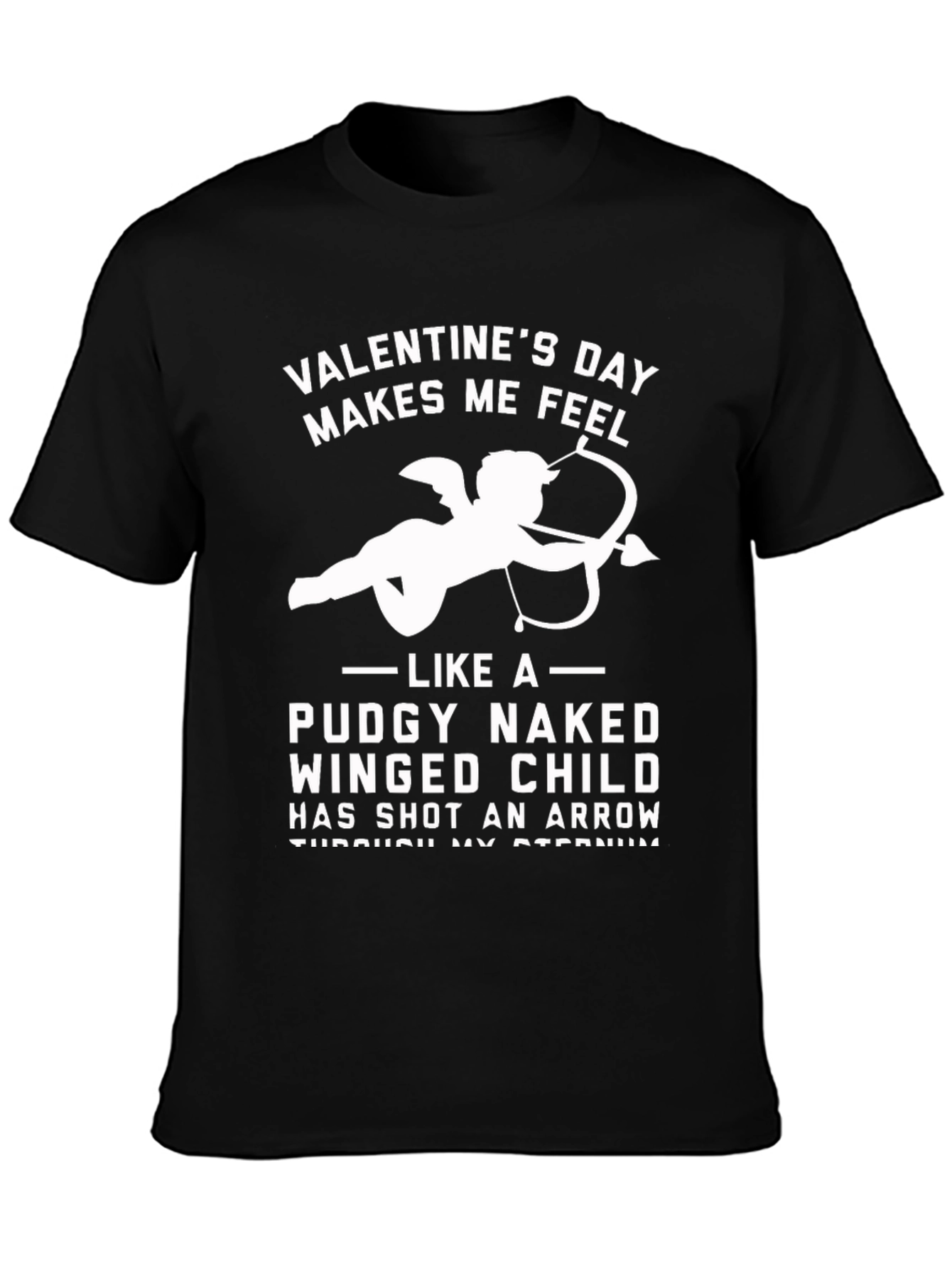 Valentines Day Makes Me Feel Funny Cupid T-Shirt