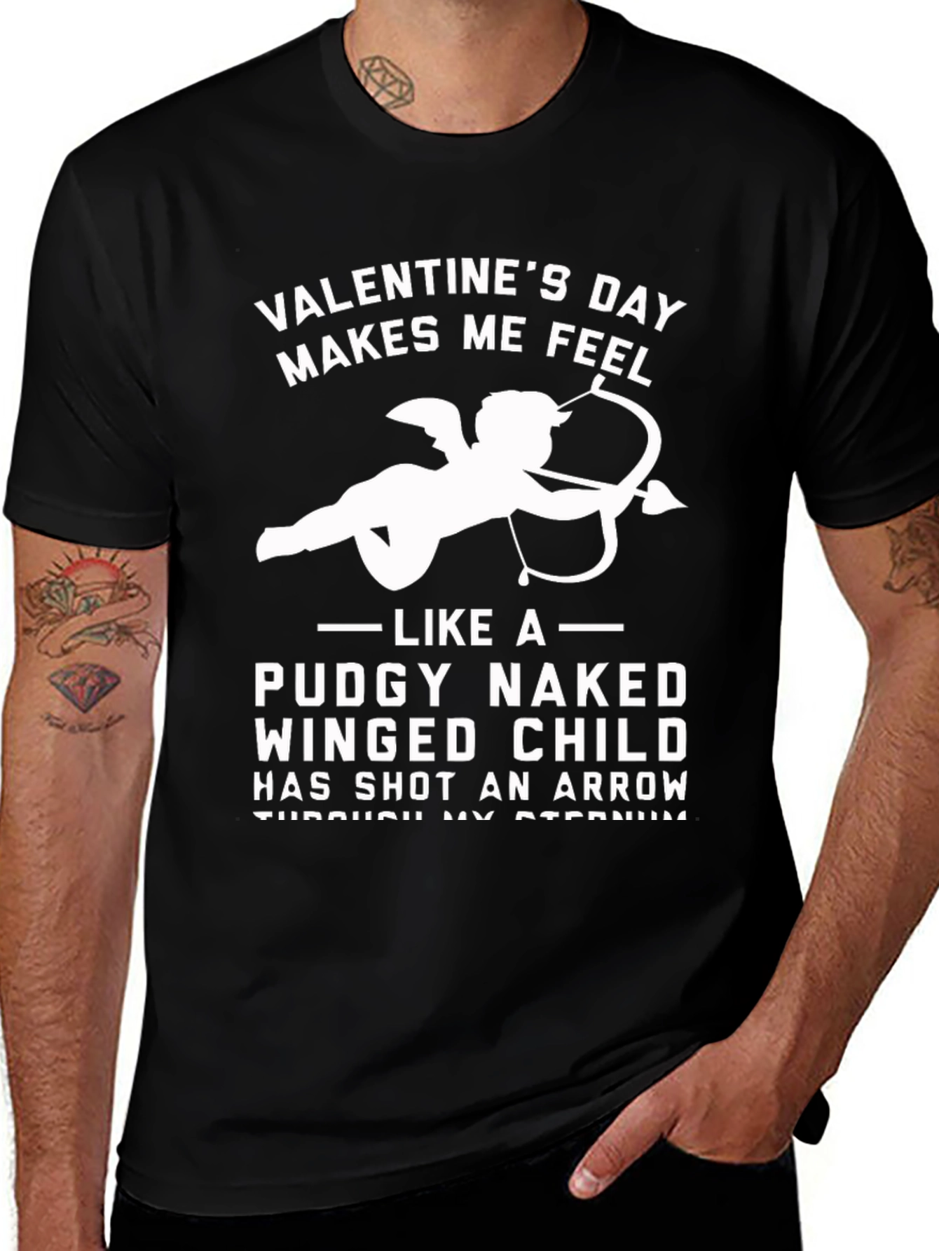 Valentines Day Makes Me Feel Funny Cupid T-Shirt
