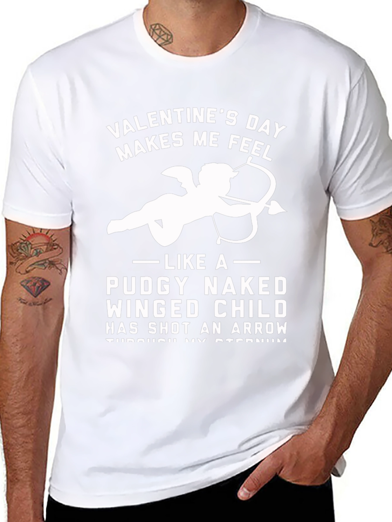Valentines Day Makes Me Feel Funny Cupid T-Shirt