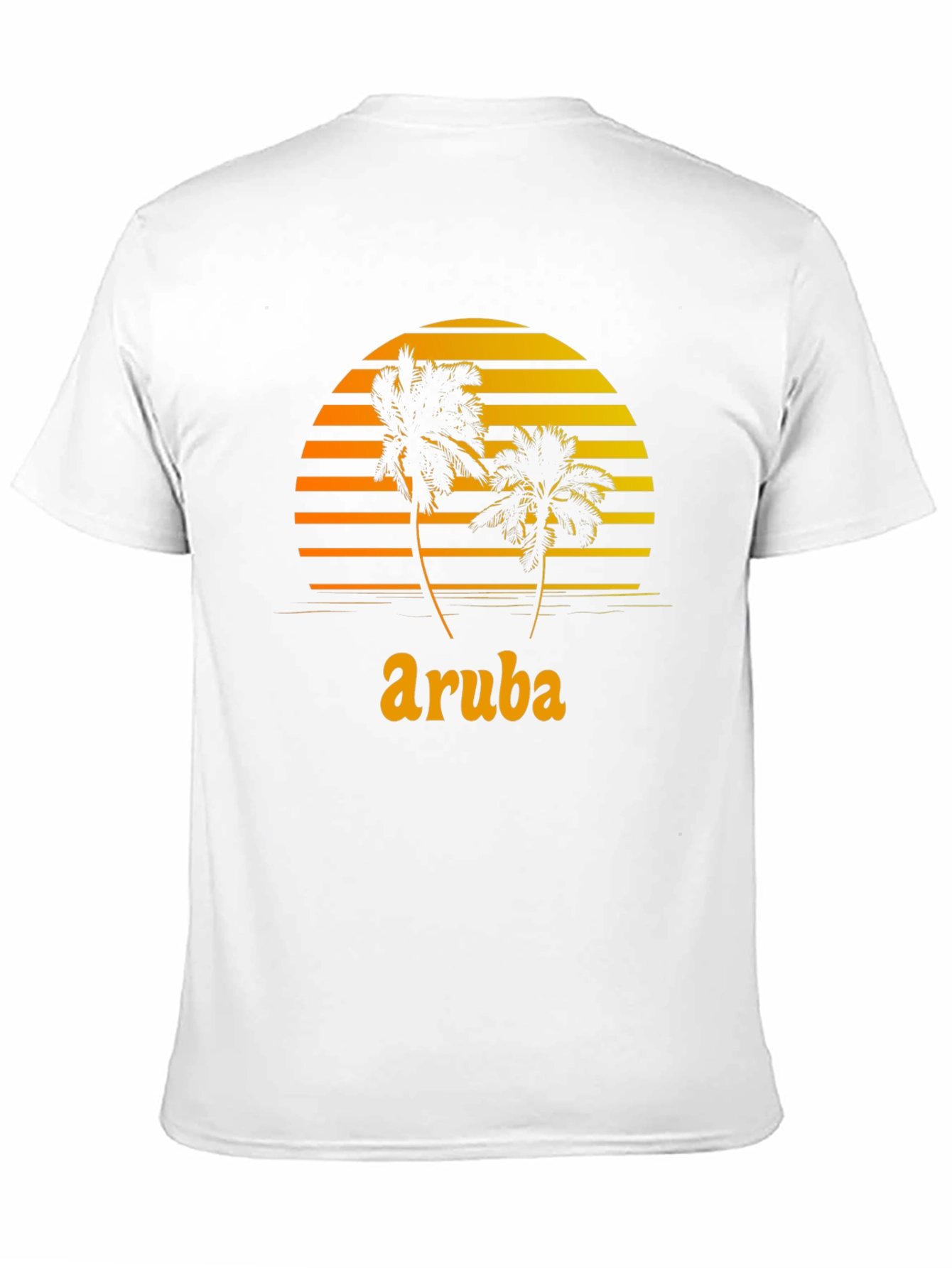 Aruba Palm Tree Sunset Graphic T-Shirt