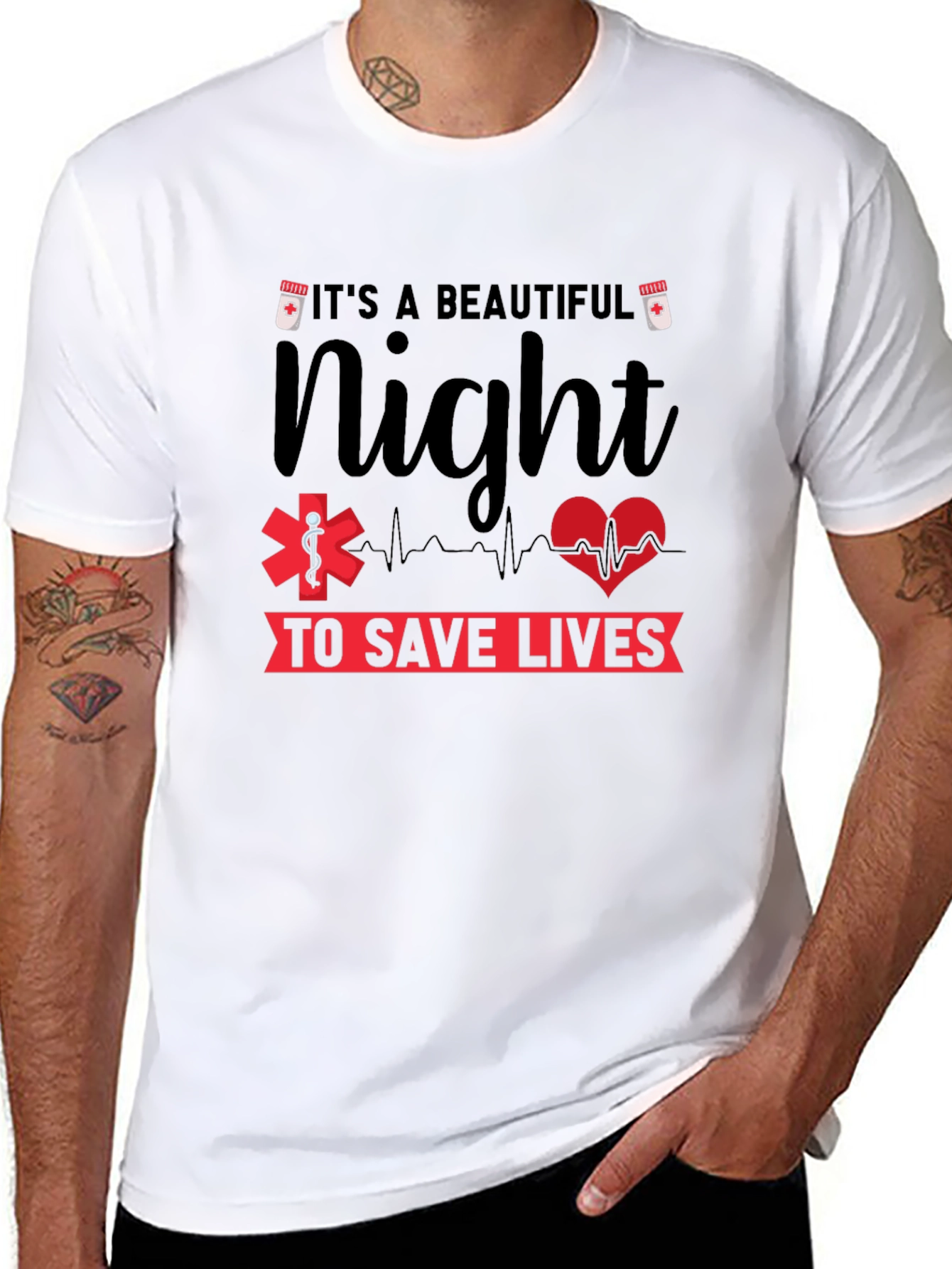 Beautiful Night Save Lives Graphic Tee