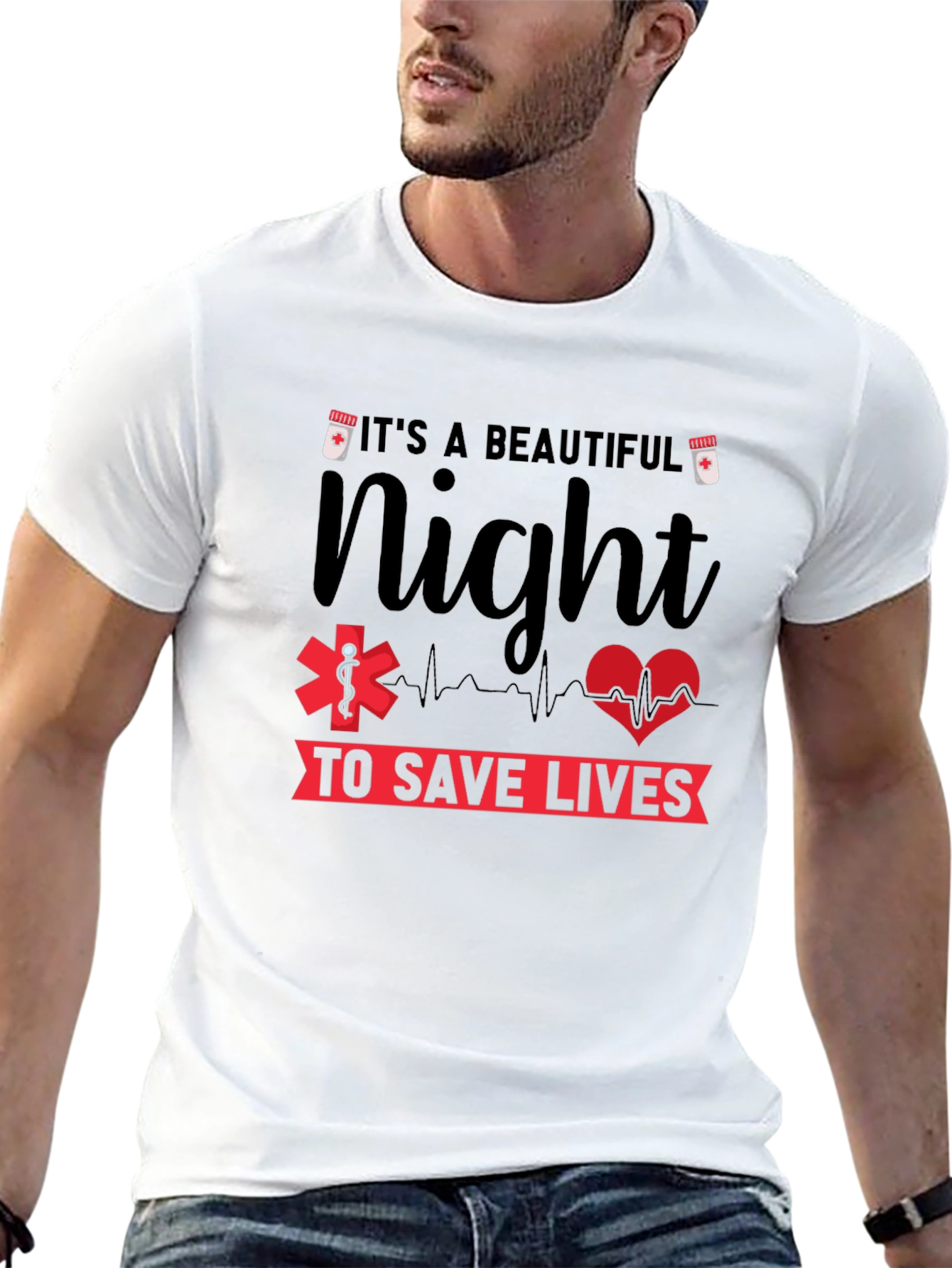 Beautiful Night Save Lives Graphic Tee