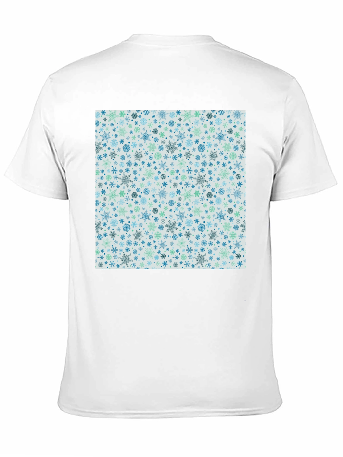 Snowflake Pattern T-Shirt - Winter Holiday Style