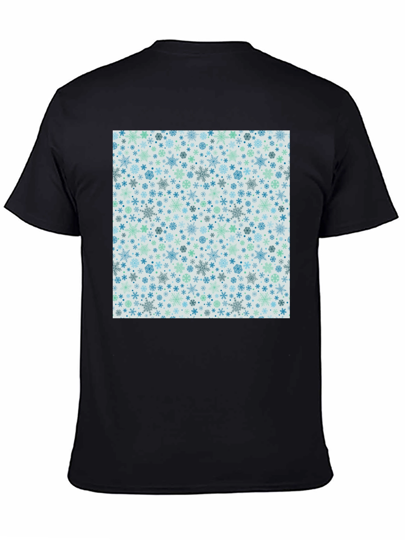 Snowflake Pattern T-Shirt - Winter Holiday Style