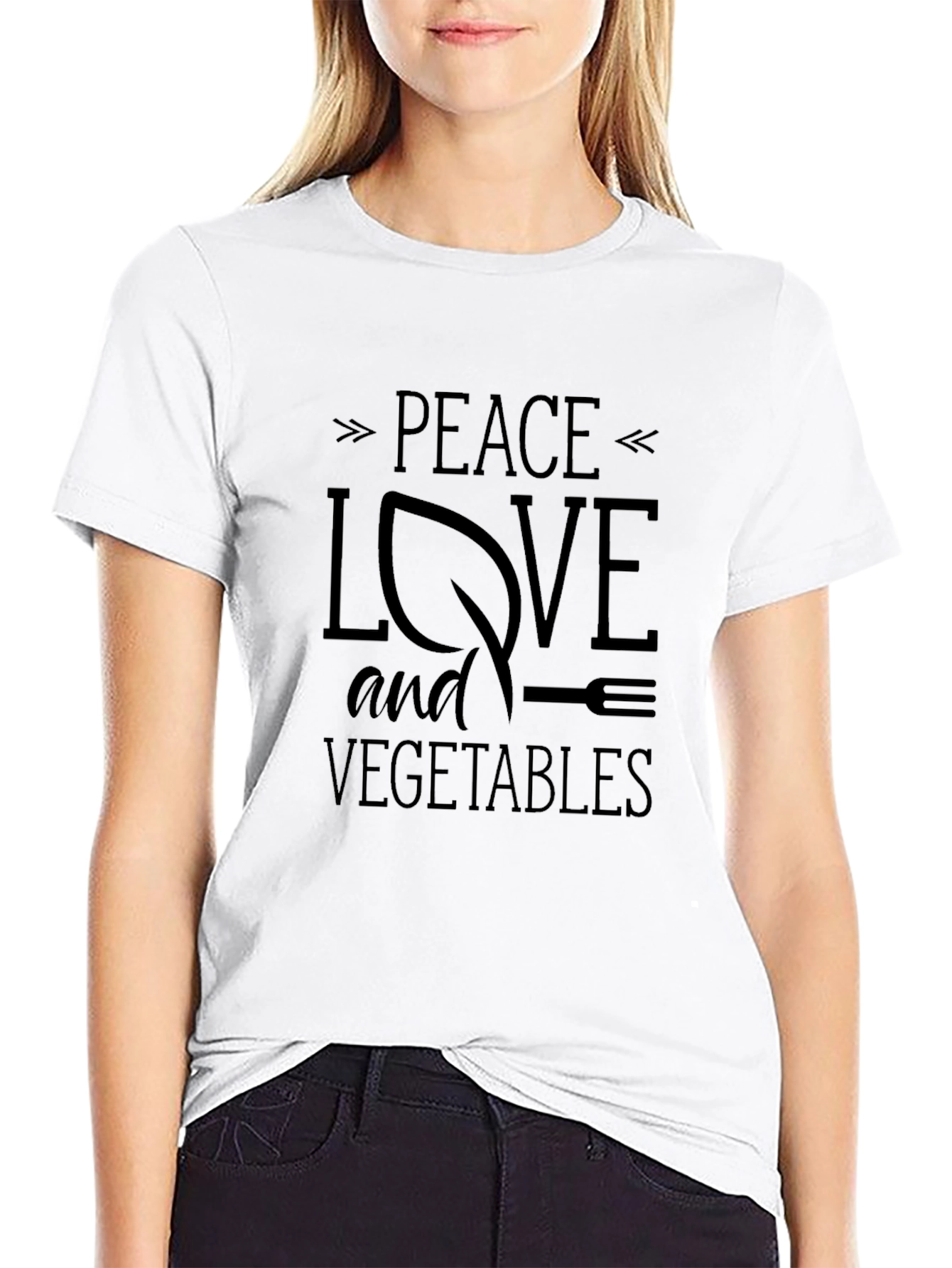 Peace Love and Vegetables T-Shirt - Vegan Tee