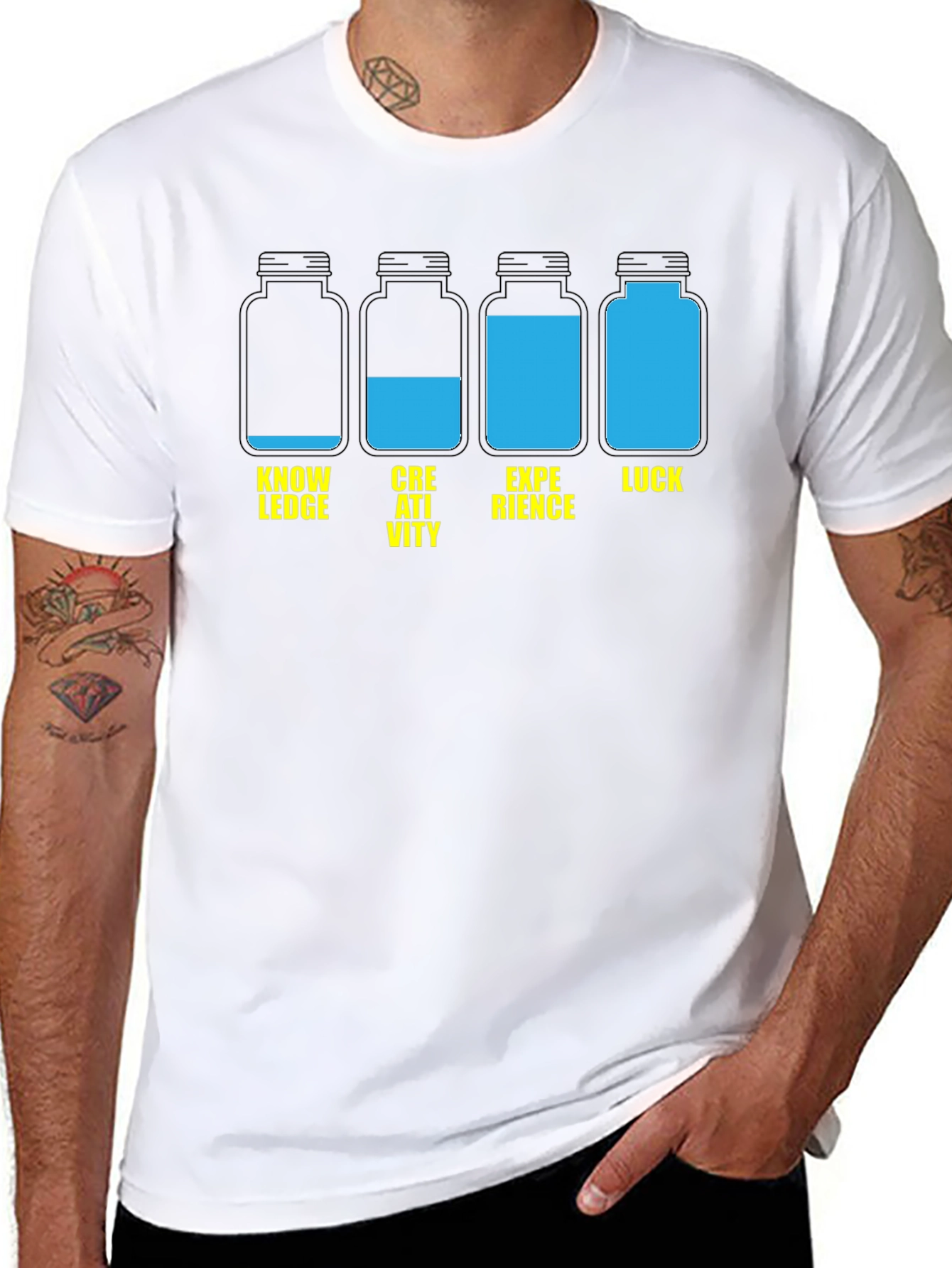 Knowledge Creativity Luck Graphic Tee