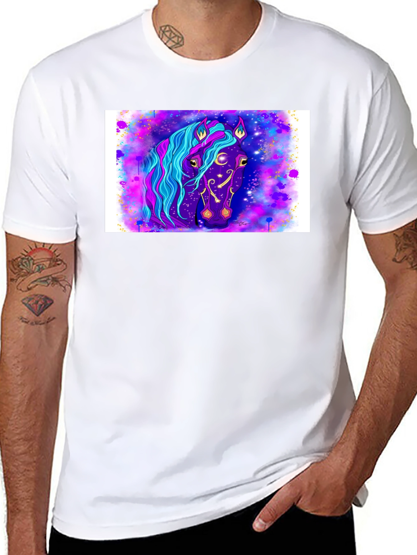Mystic Horse Tee - Galaxy Art T-Shirt