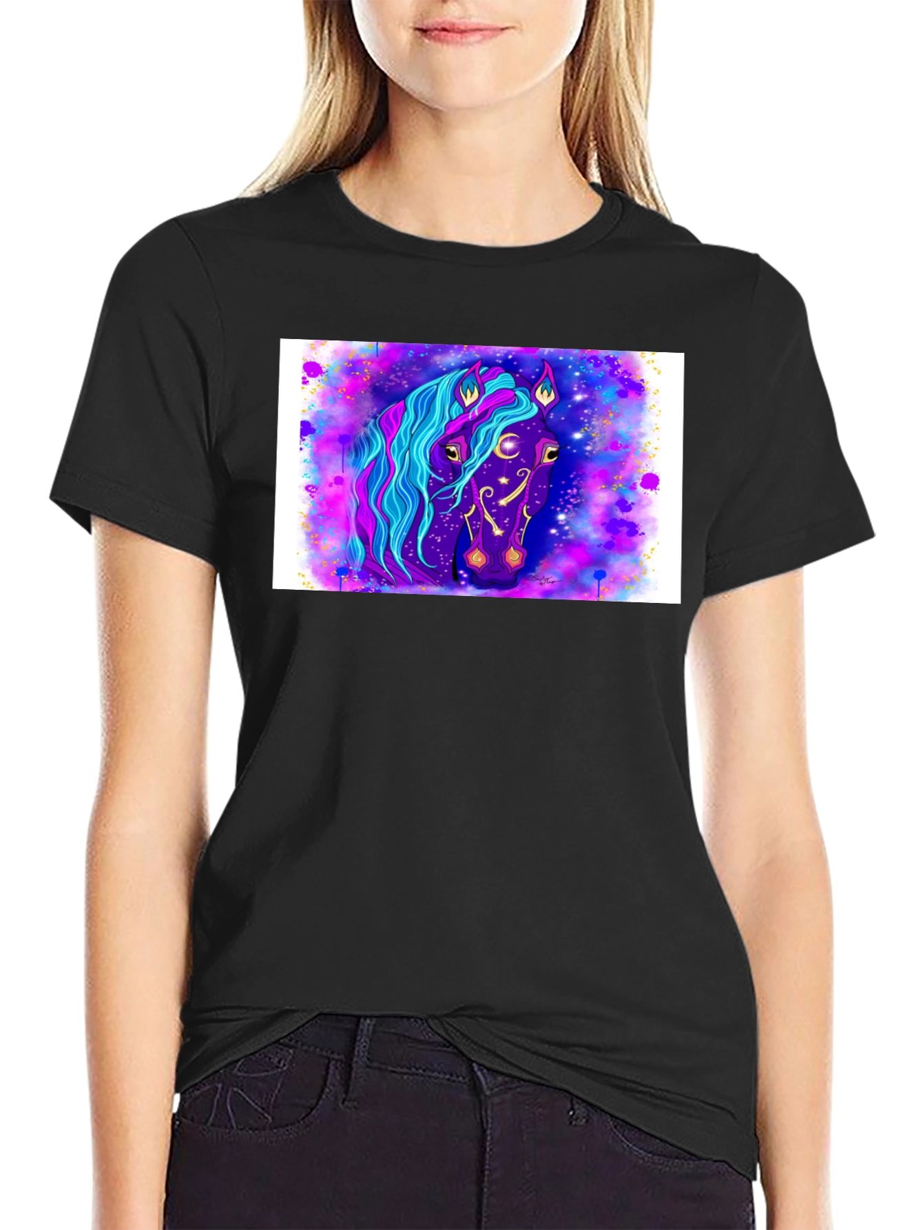 Mystic Horse Tee - Galaxy Art T-Shirt