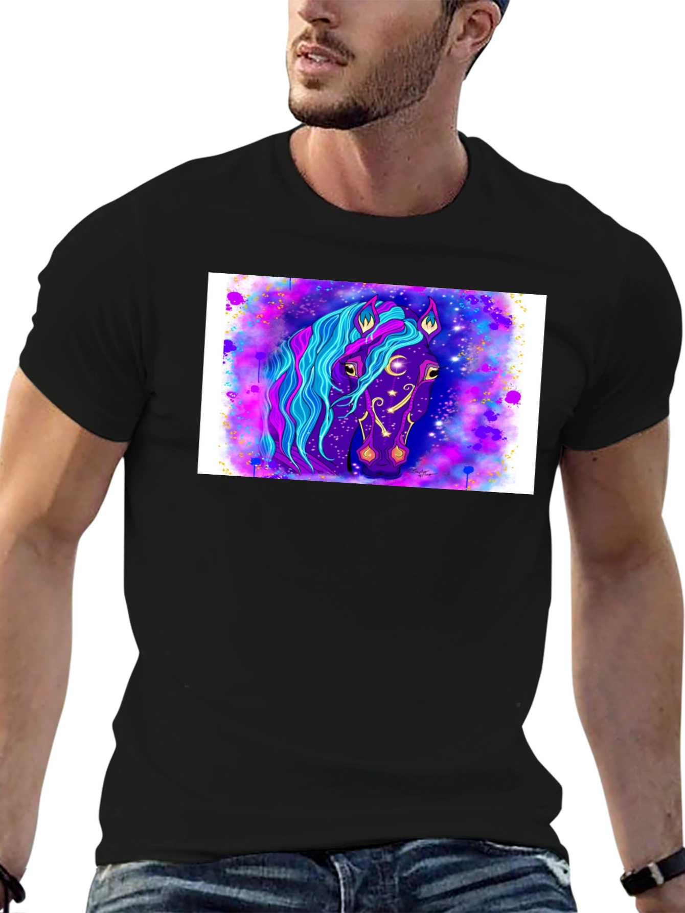 Mystic Horse Tee - Galaxy Art T-Shirt