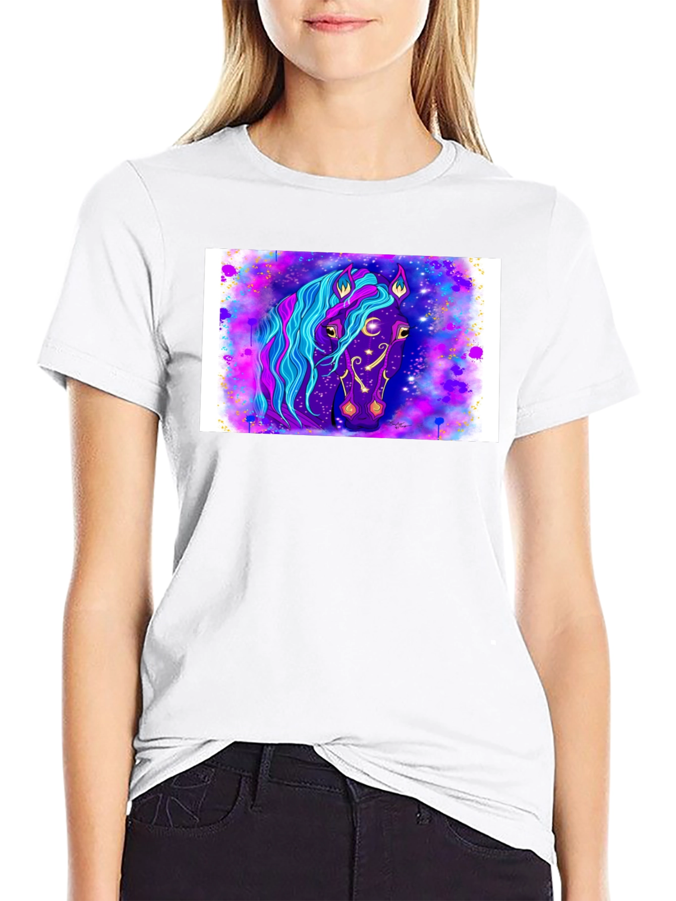 Mystic Horse Tee - Galaxy Art T-Shirt