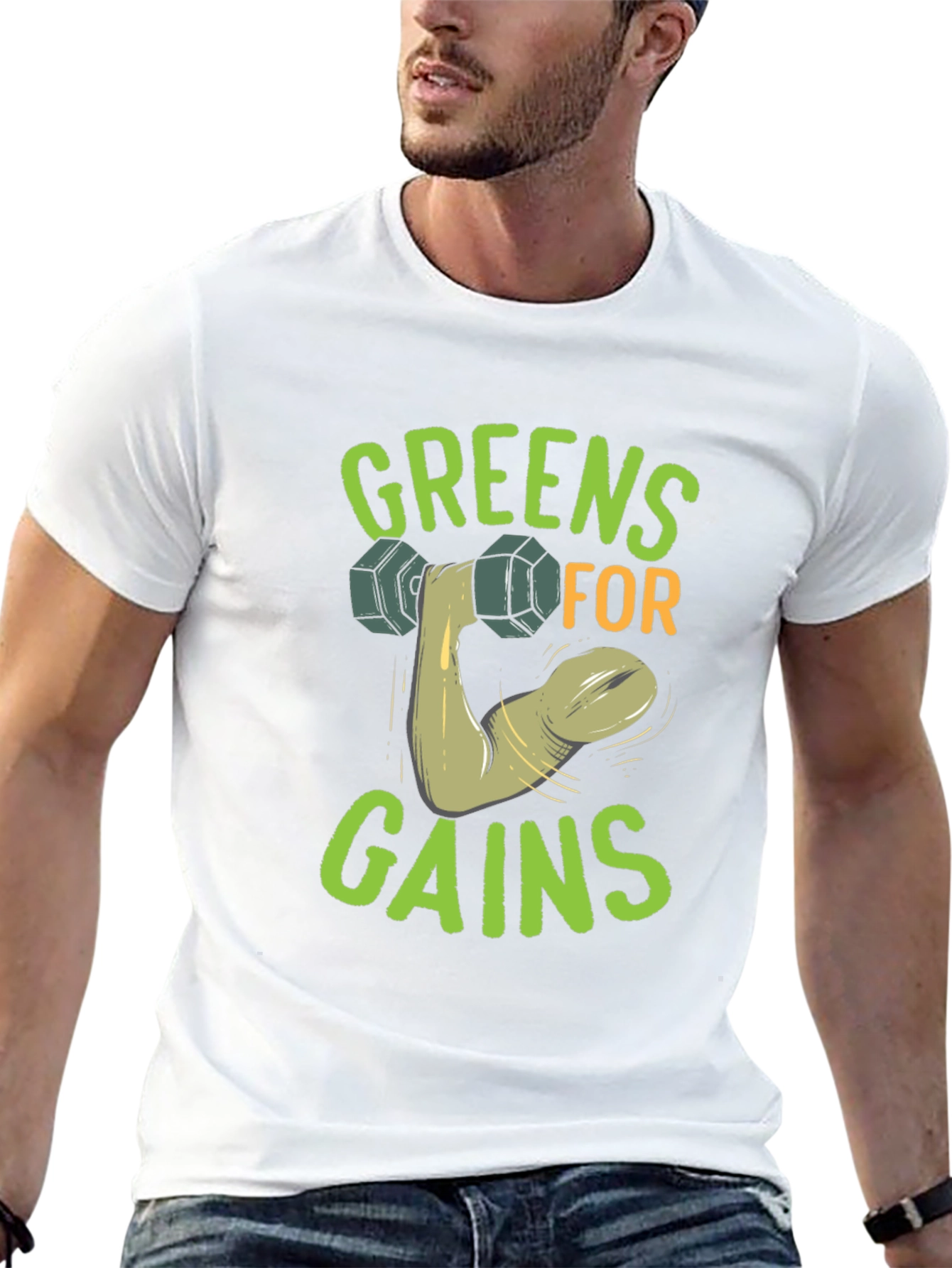 Greens For Gains Graphic T-Shirt