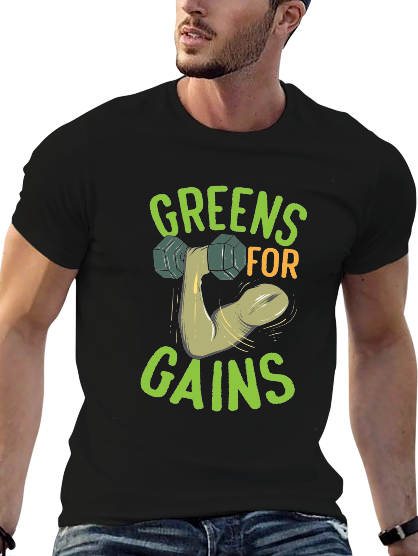 Greens For Gains Graphic T-Shirt