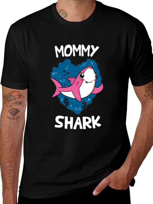 Mommy Shark Black Graphic T-Shirt