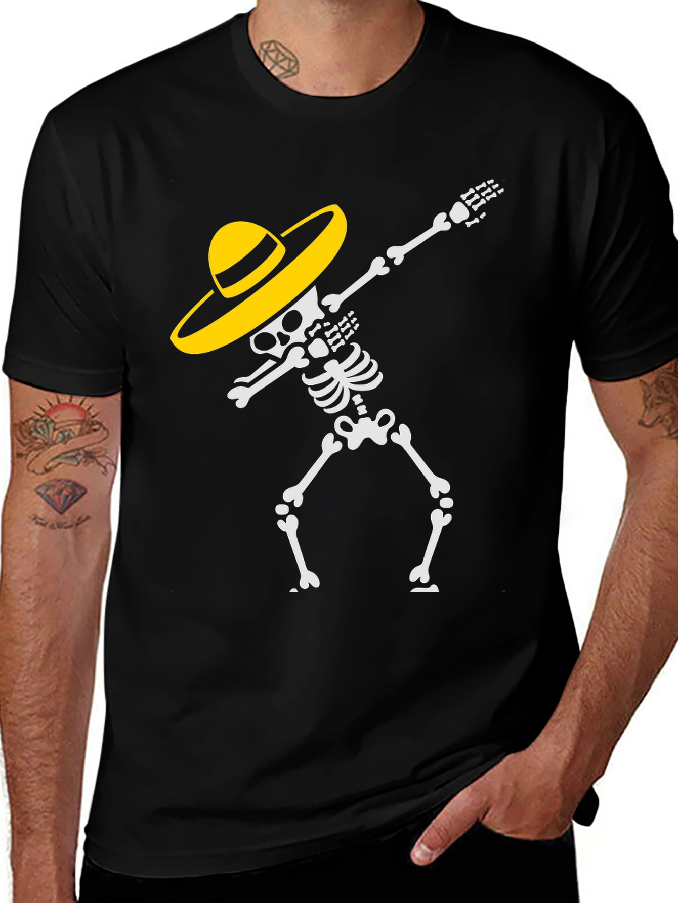 Dabbing Skeleton T-Shirt - Day of the Dead