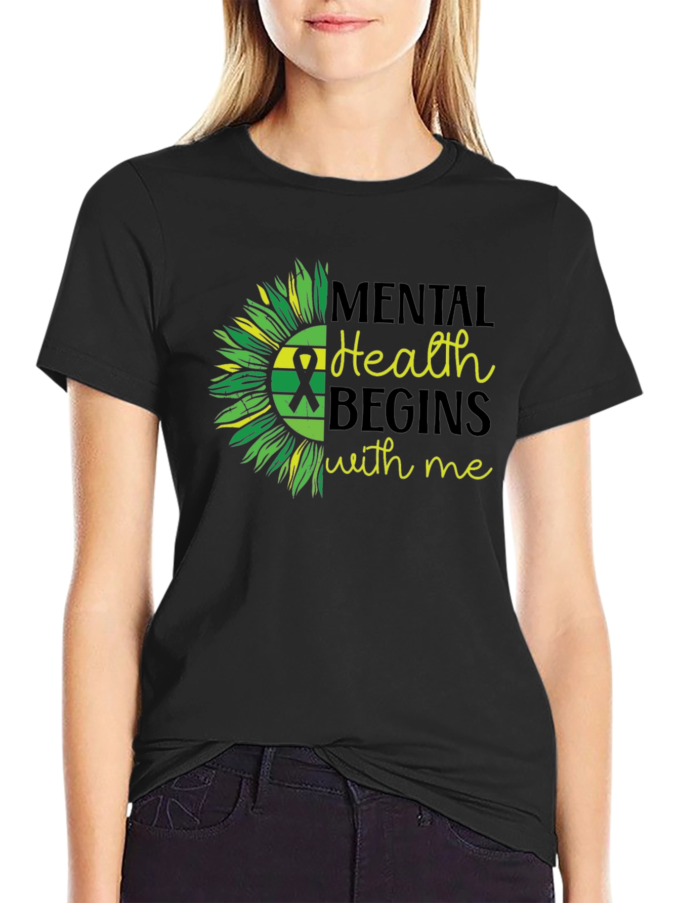 Mental Health Awareness Sunflower T-Shirt