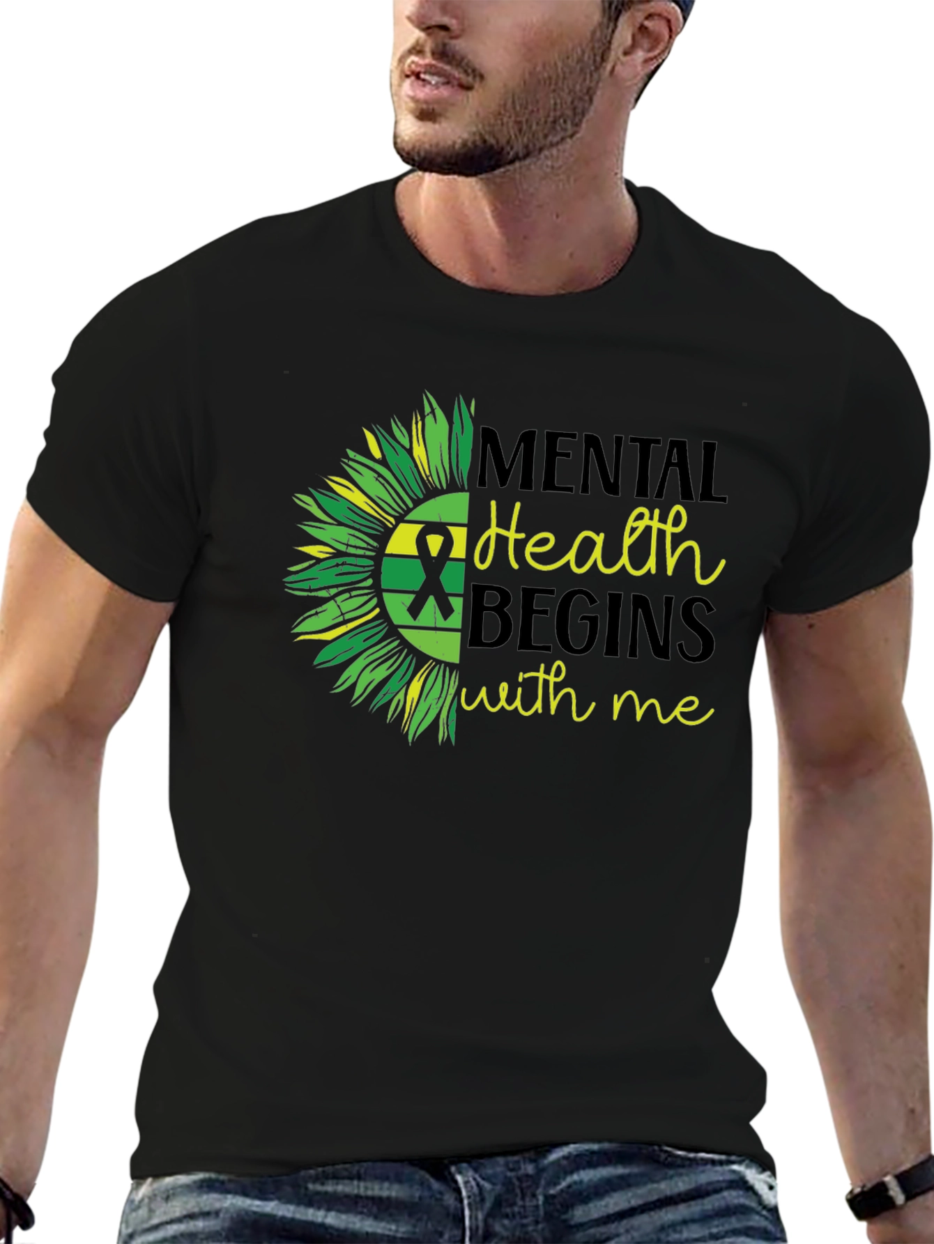 Mental Health Awareness Sunflower T-Shirt