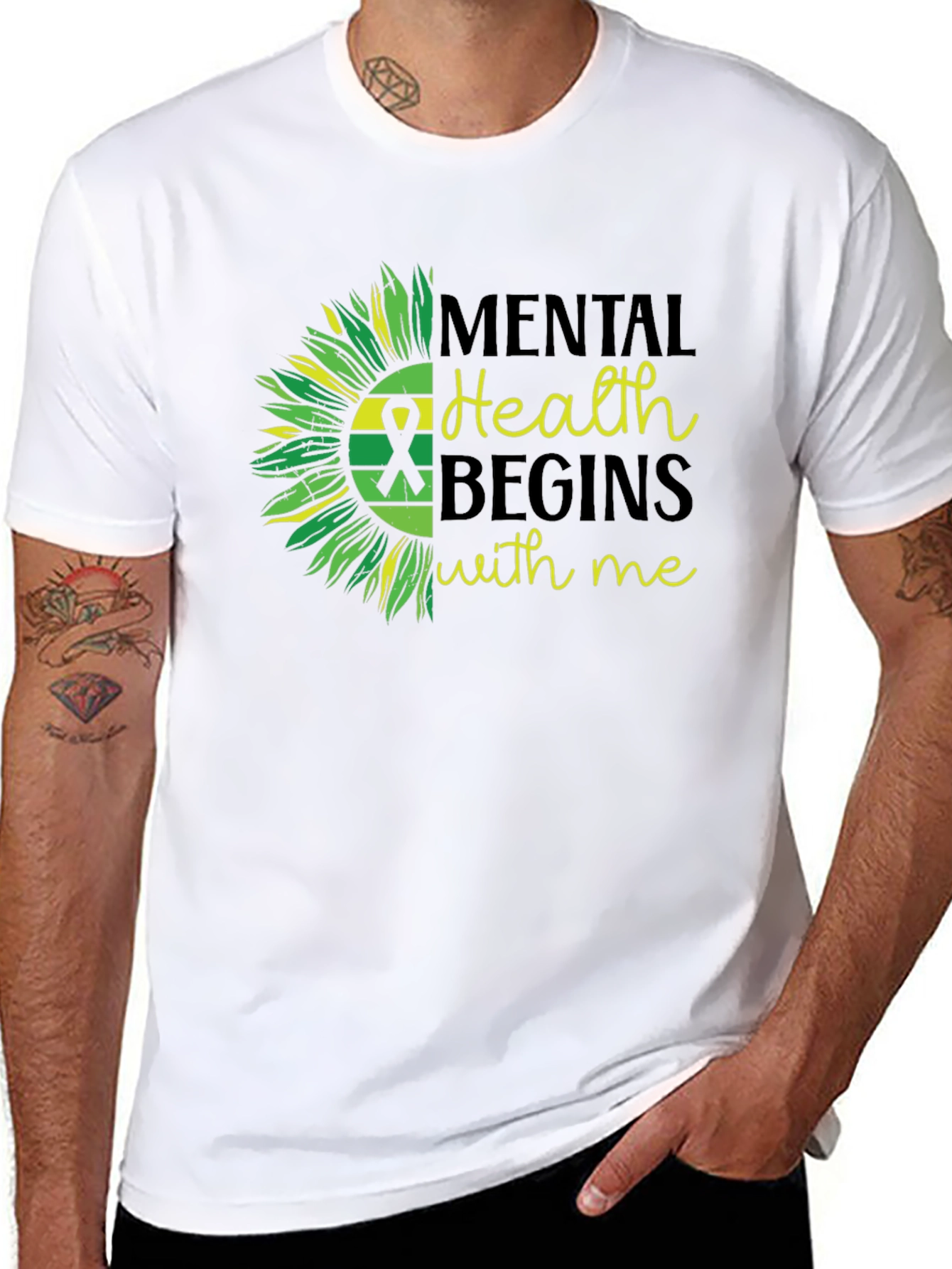 Mental Health Awareness Sunflower T-Shirt