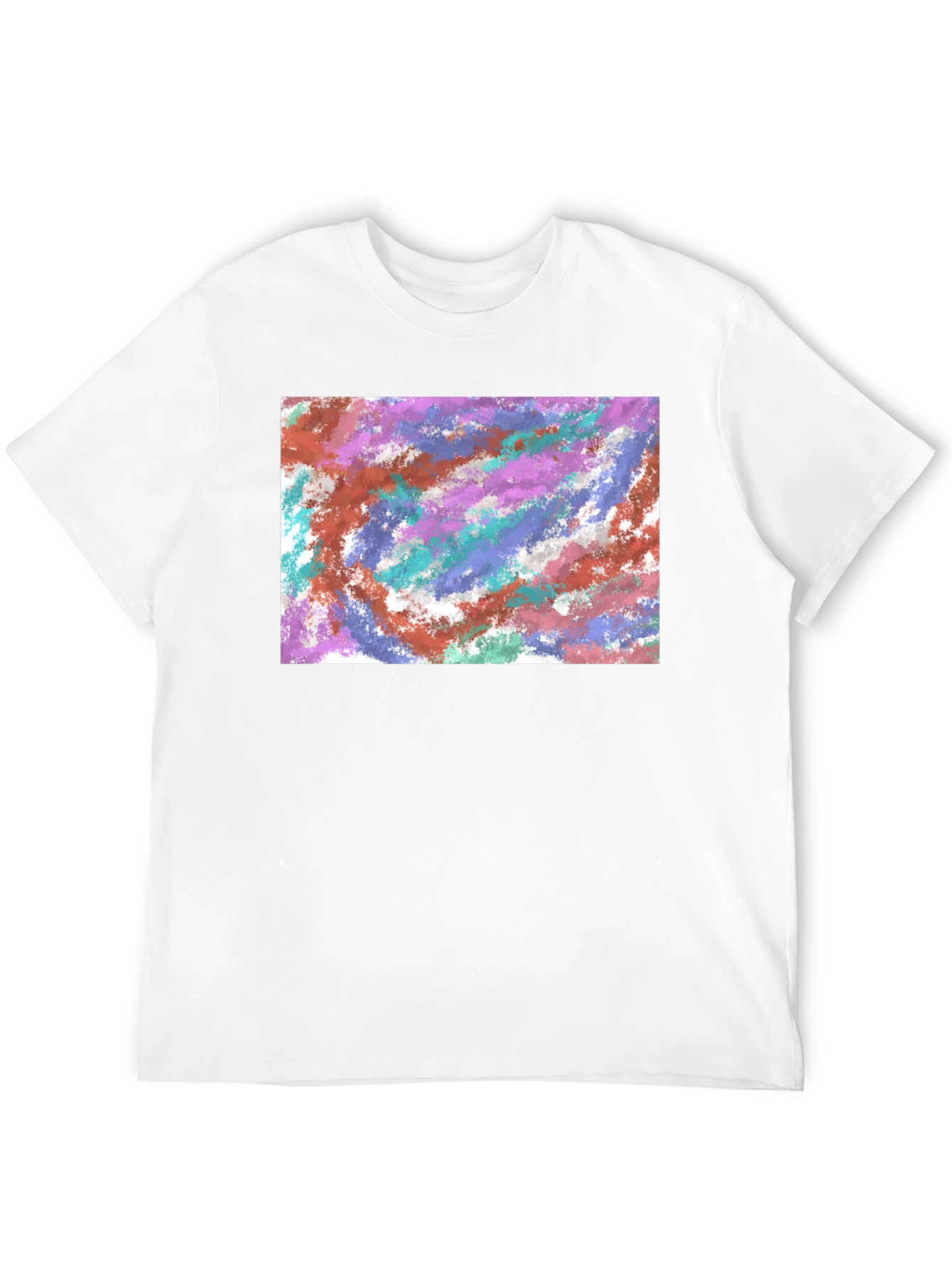 Abstract Paint Swirl Black T-Shirt