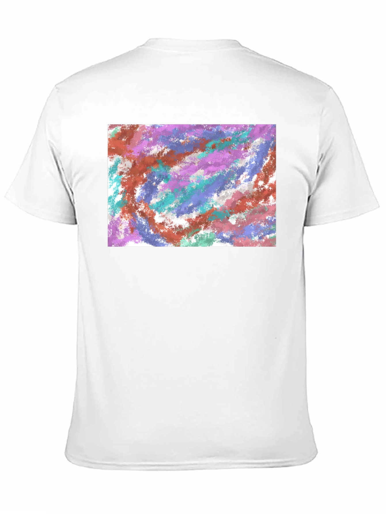 Abstract Paint Swirl Black T-Shirt