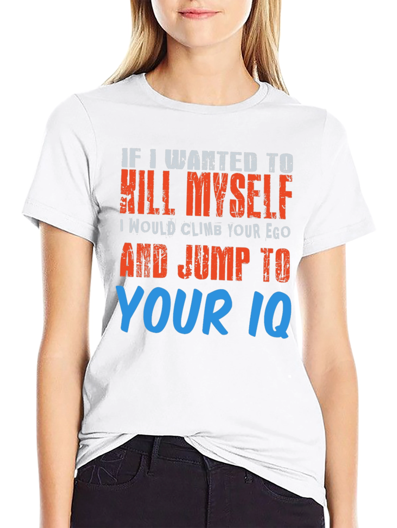 Humorous Graphic T-Shirt - Suicide Joke
