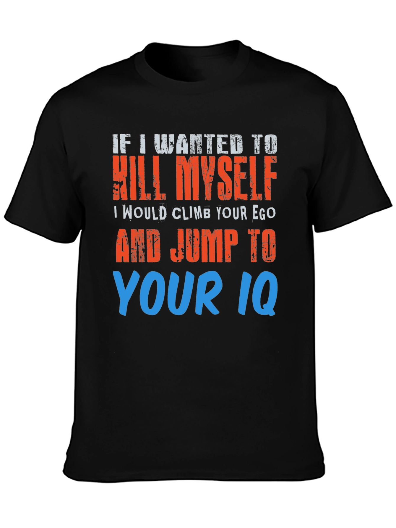 Humorous Graphic T-Shirt - Suicide Joke