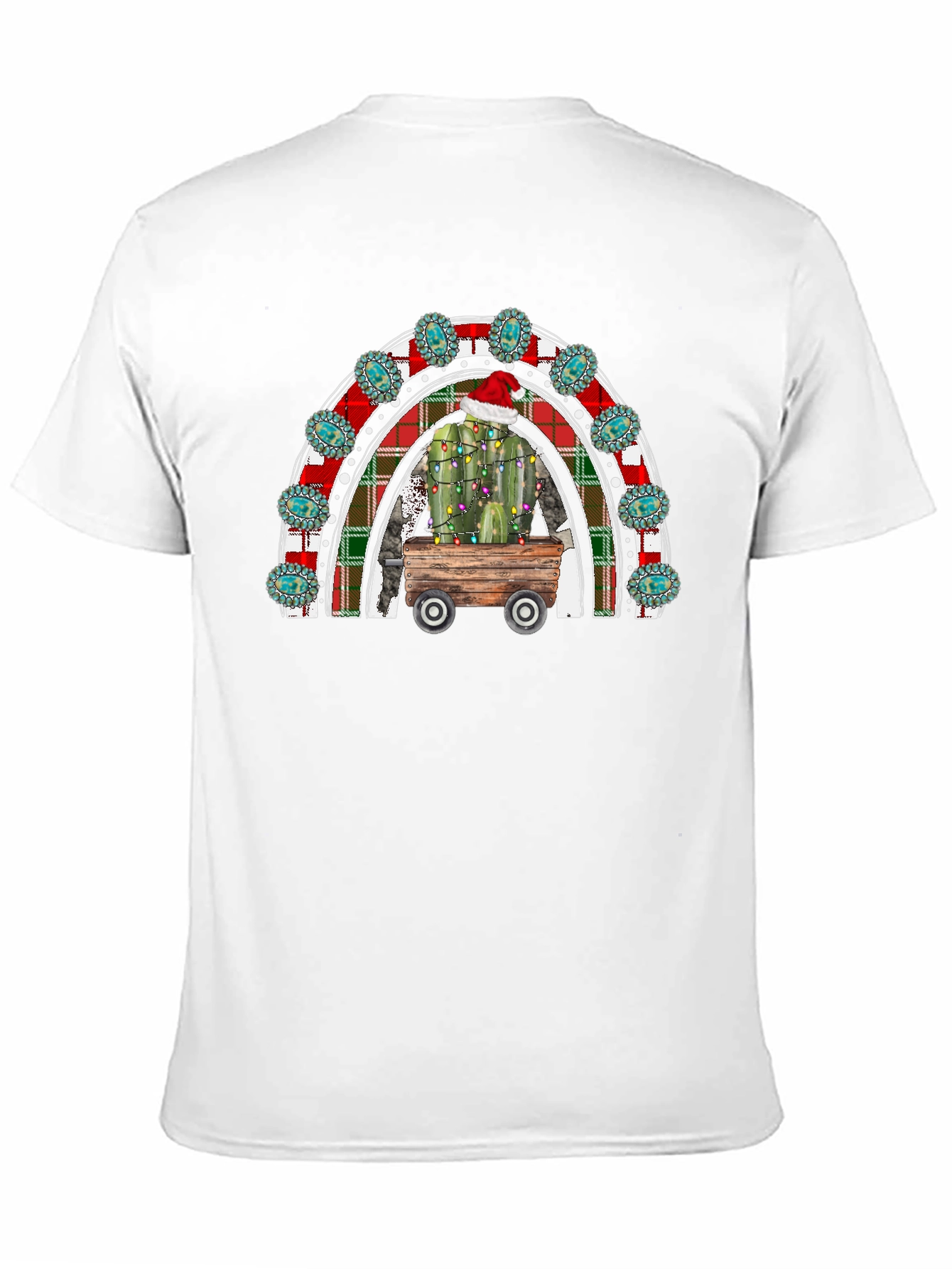 Festive Cactus Rainbow Graphic Tee
