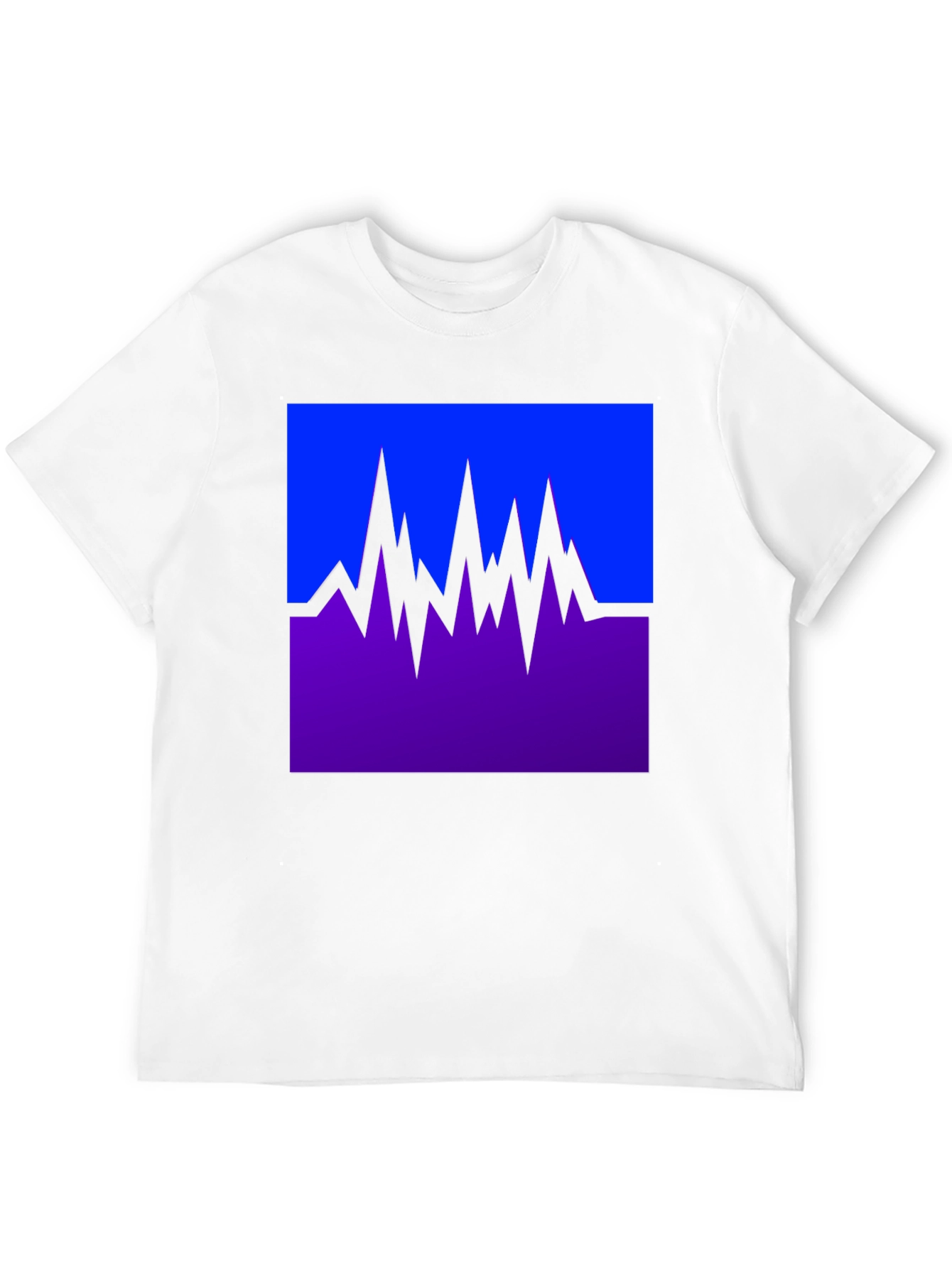 Abstract Mountain Graphic Tee - Black