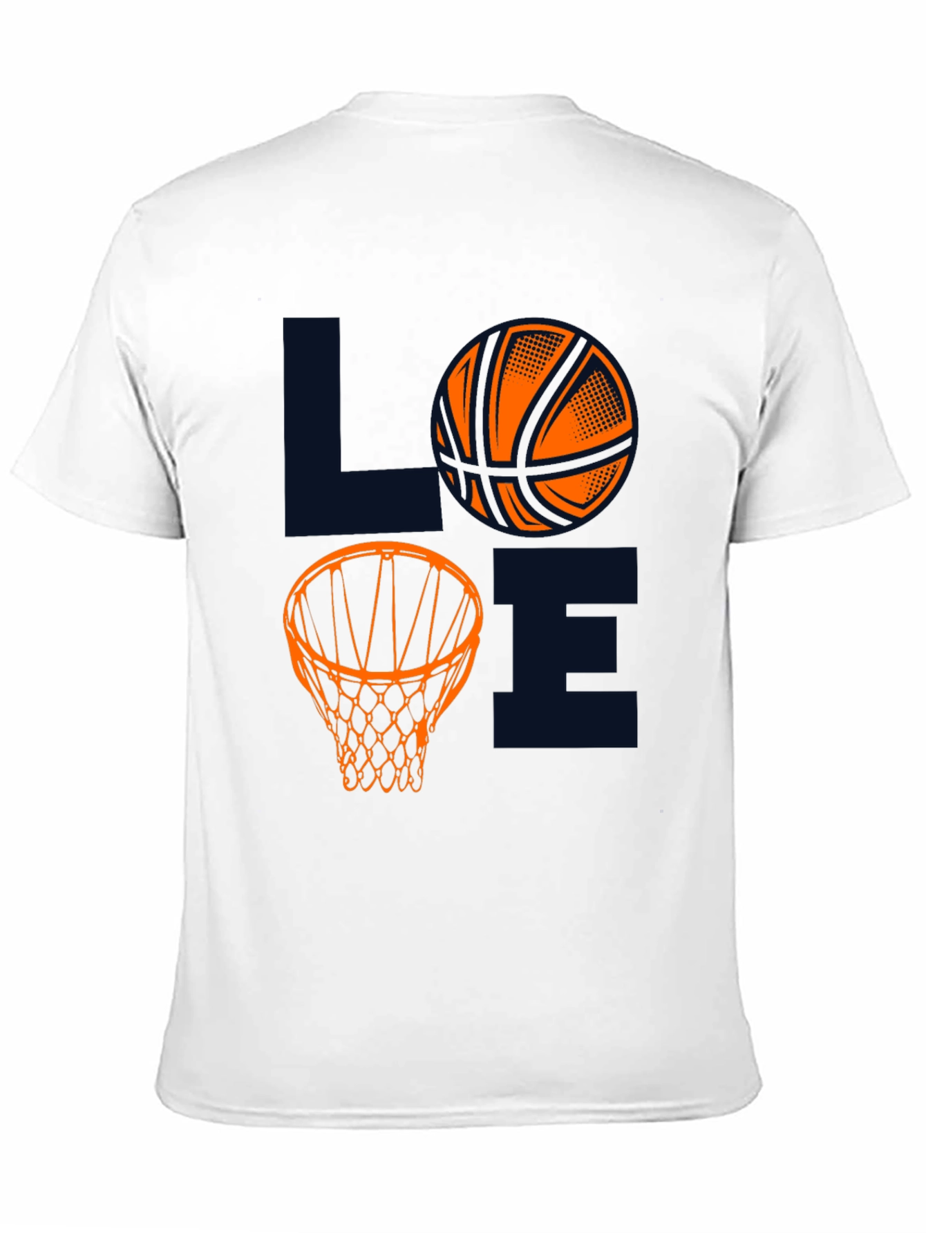 Basketball LOVE Graphic Tee - Black Cotton Blend
