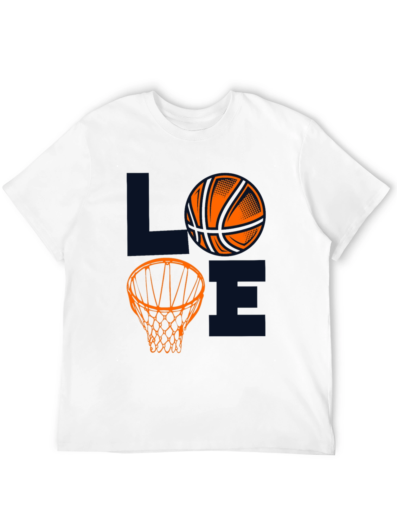 Basketball LOVE Graphic Tee - Black Cotton Blend