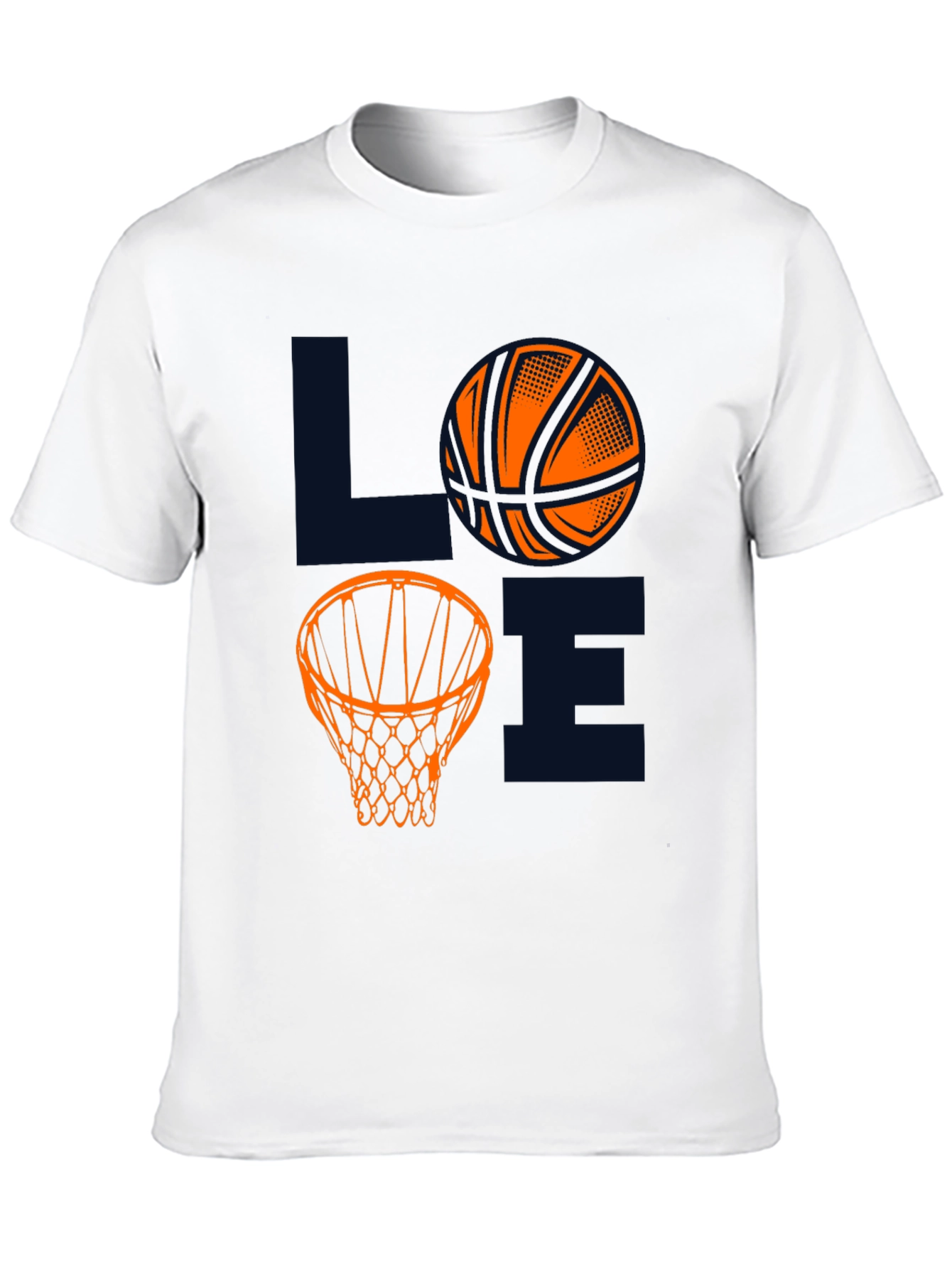 Basketball LOVE Graphic Tee - Black Cotton Blend