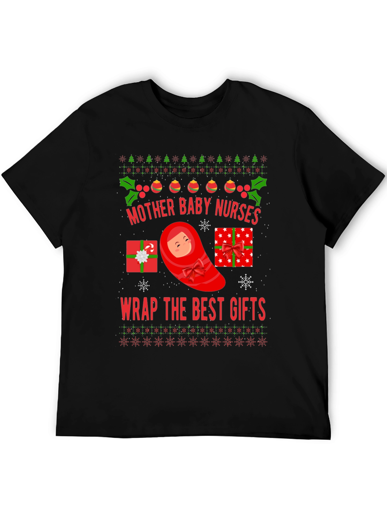 Mother Baby Nurses Christmas T-Shirt