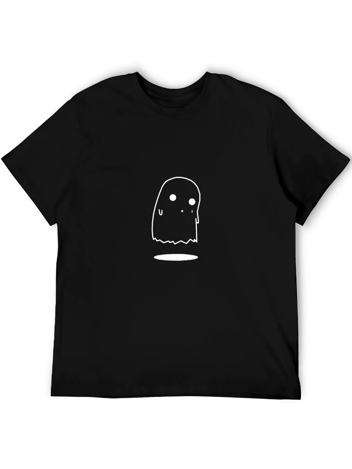 Ghost Graphic Tee - Black Cotton T-Shirt