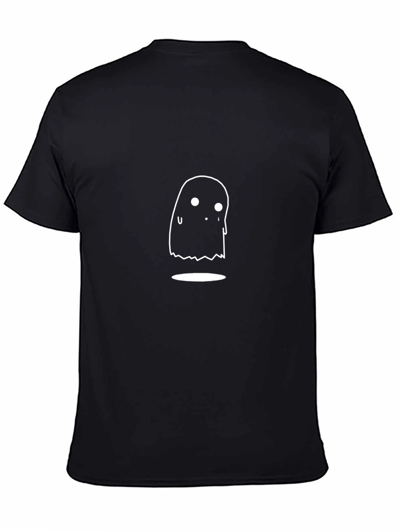 Ghost Graphic Tee - Black Cotton T-Shirt