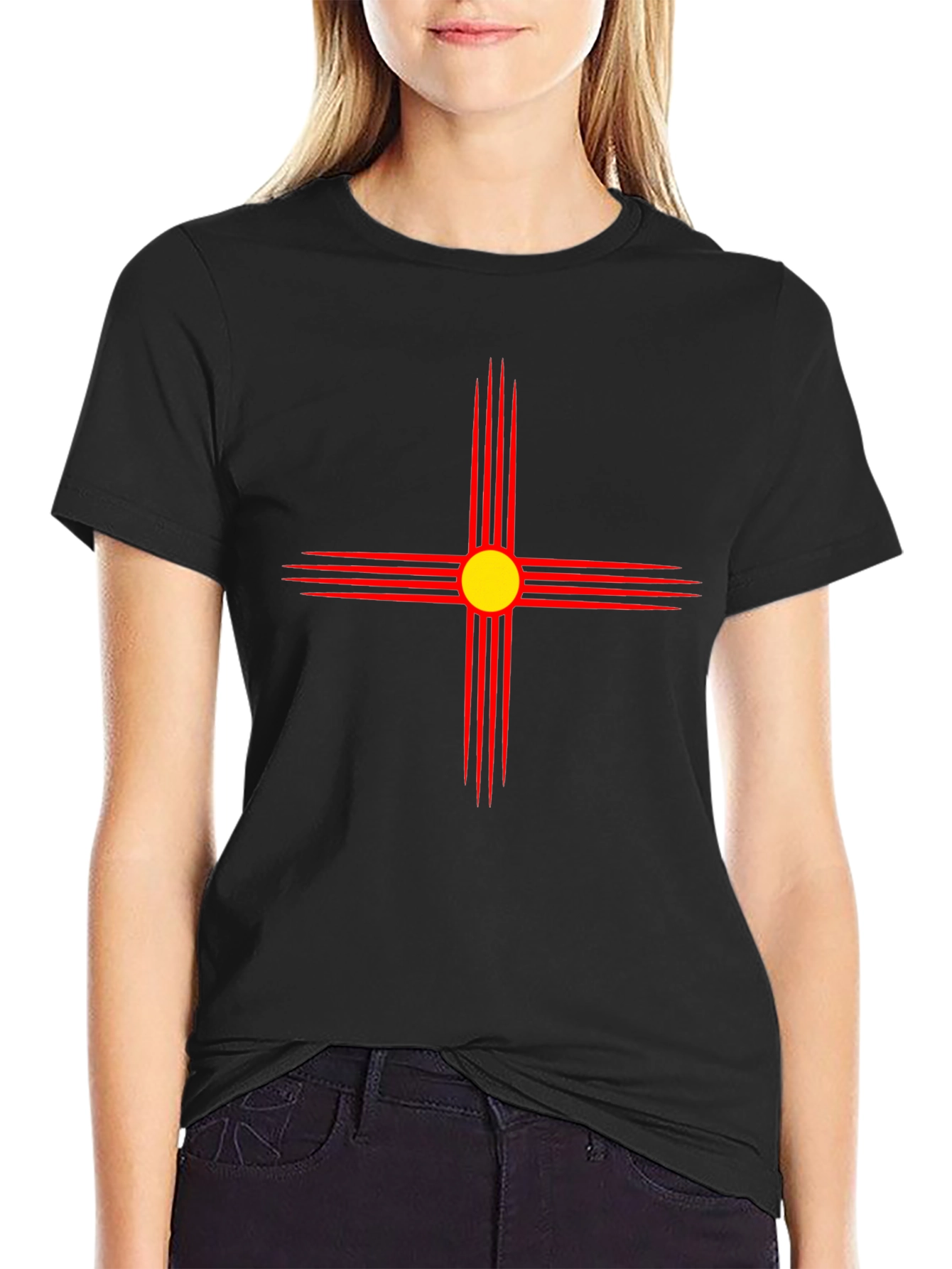 Southwestern Sun Black T-Shirt