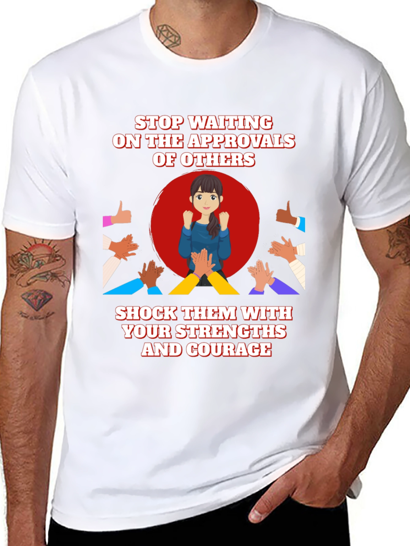 Empowerment T-Shirt: Strengths & Courage Design