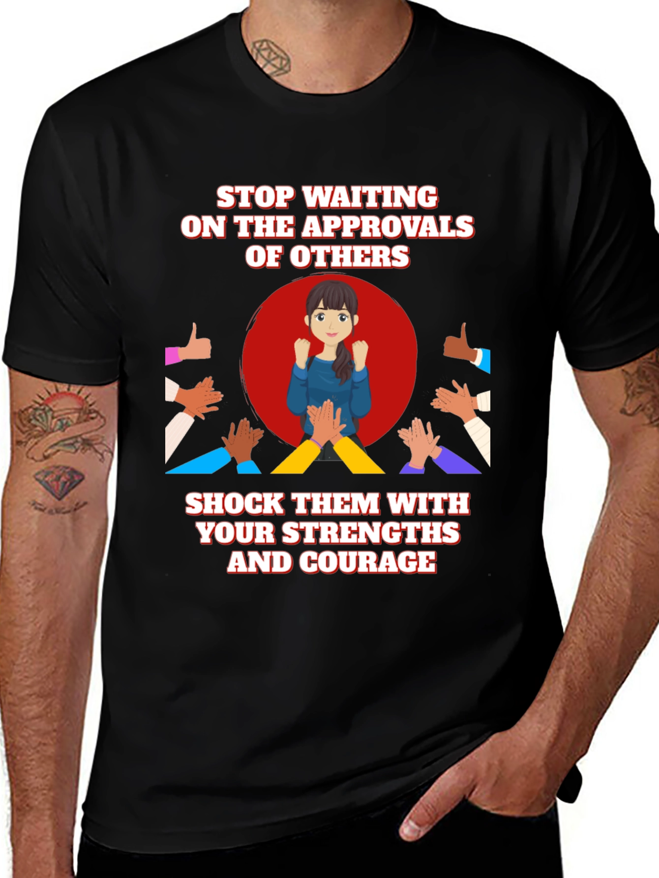 Empowerment T-Shirt: Strengths & Courage Design