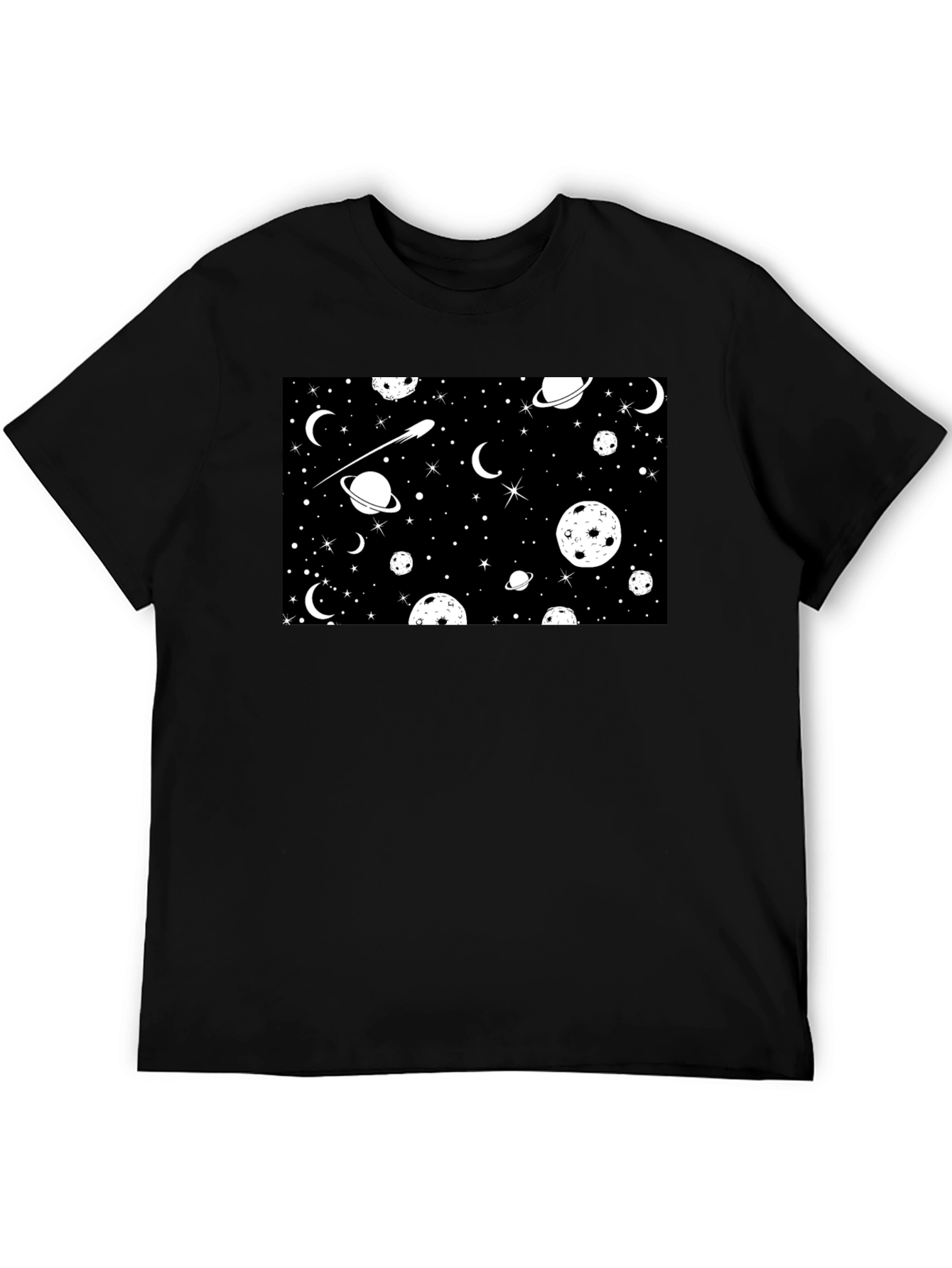 Galaxy Print Black T-Shirt