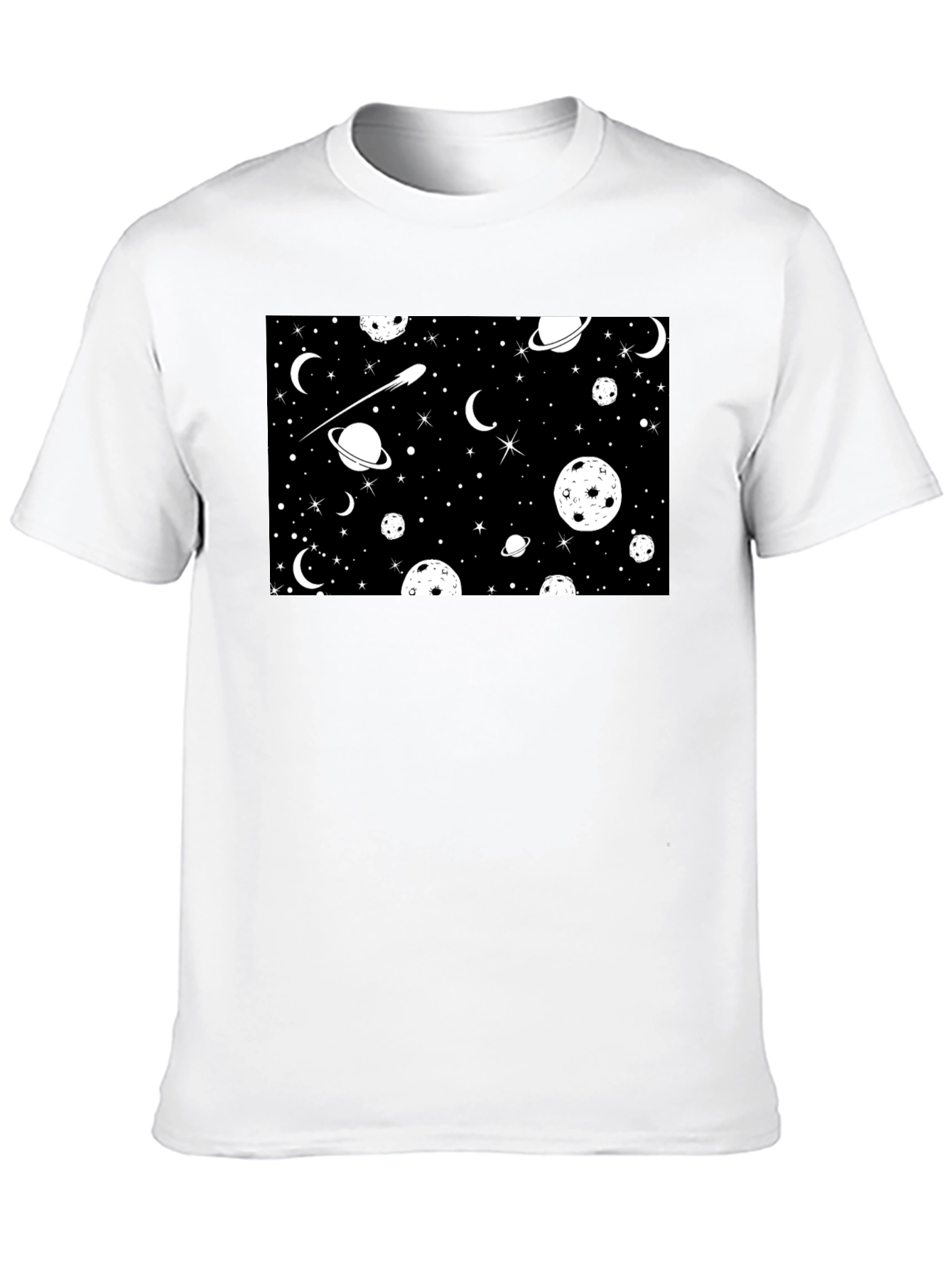 Galaxy Print Black T-Shirt