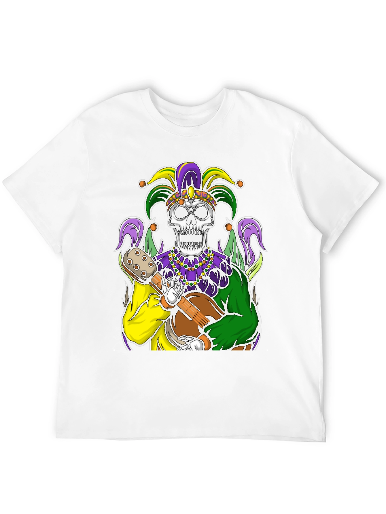 Mardi Gras Jester Skull Graphic Tee