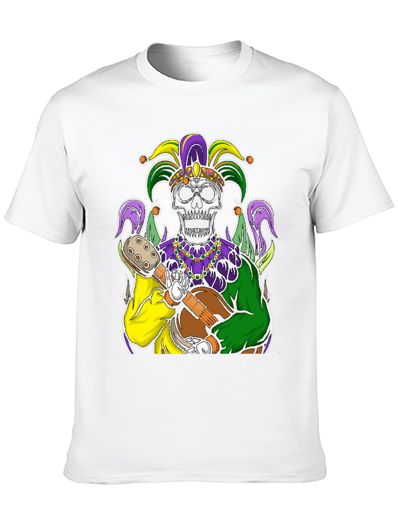 Mardi Gras Jester Skull Graphic Tee