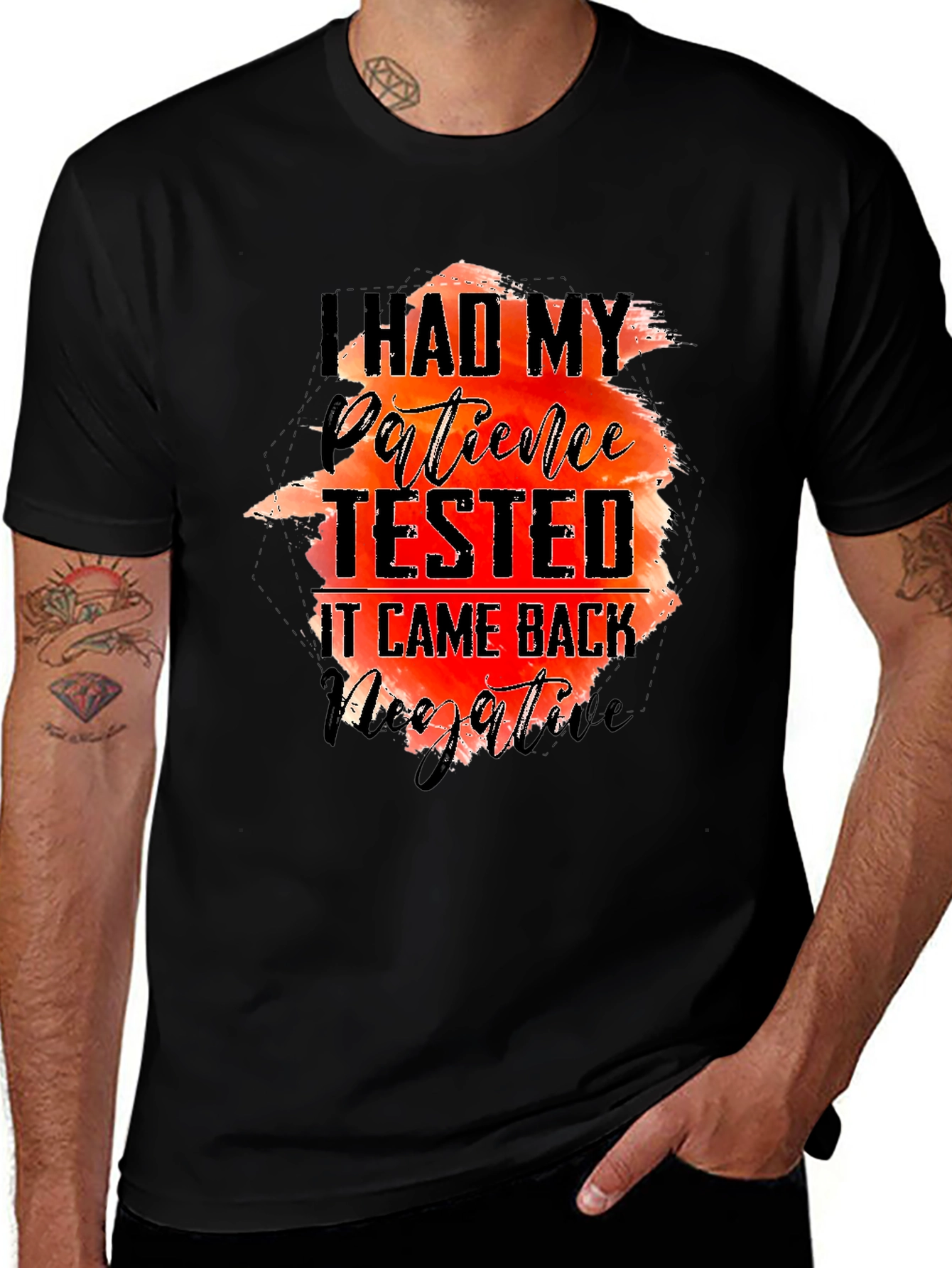 I Had My Patience Tested Black T-Shirt