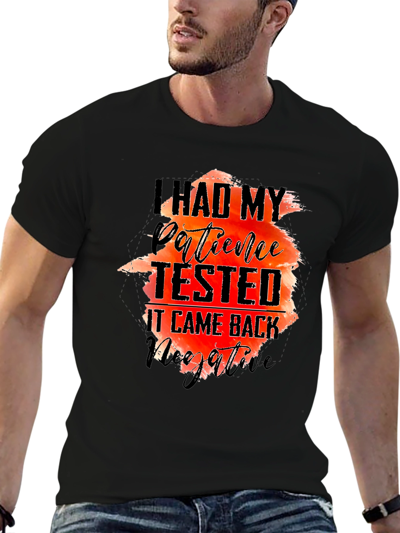 I Had My Patience Tested Black T-Shirt
