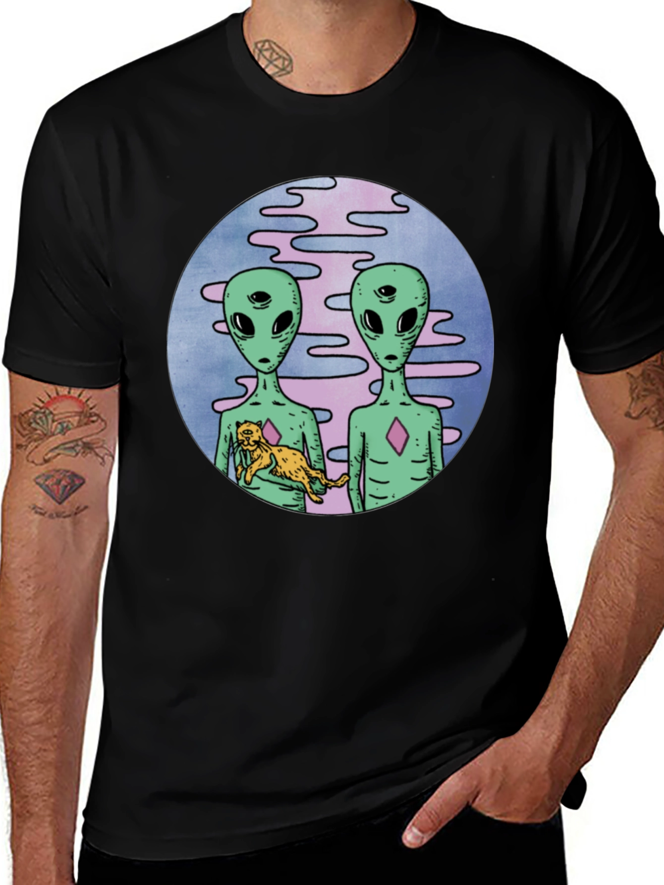 Alien Friends Graphic Tee