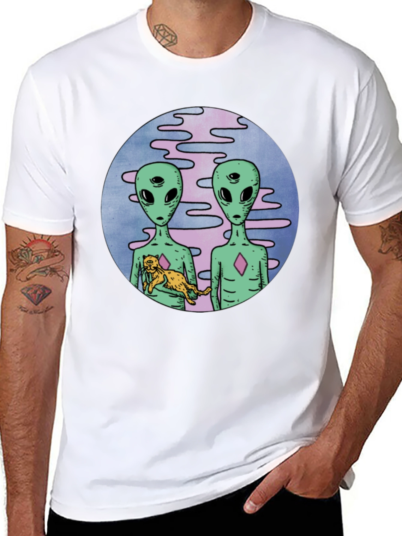 Alien Friends Graphic Tee