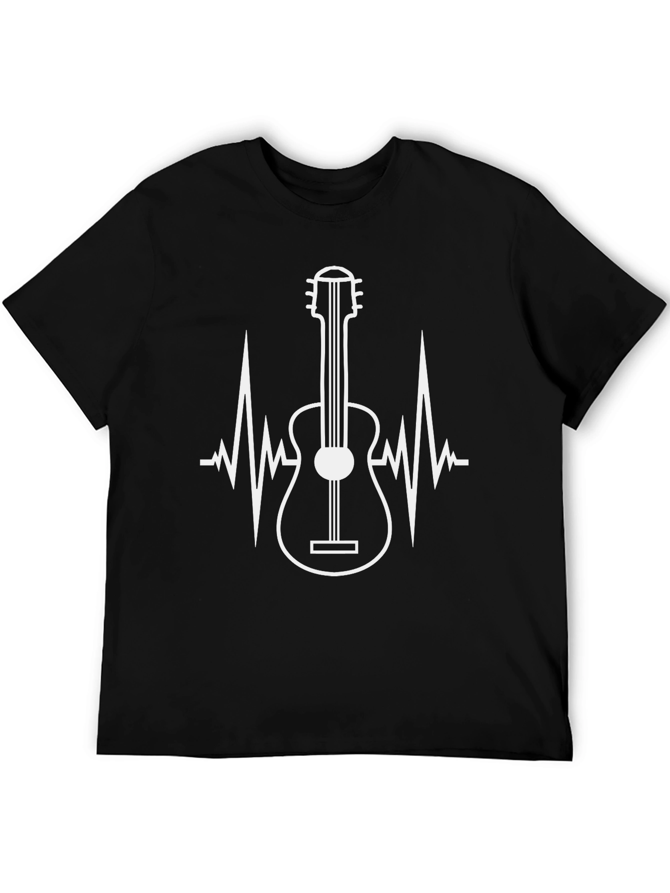 Guitar Heartbeat T-Shirt - Music Lover Tee