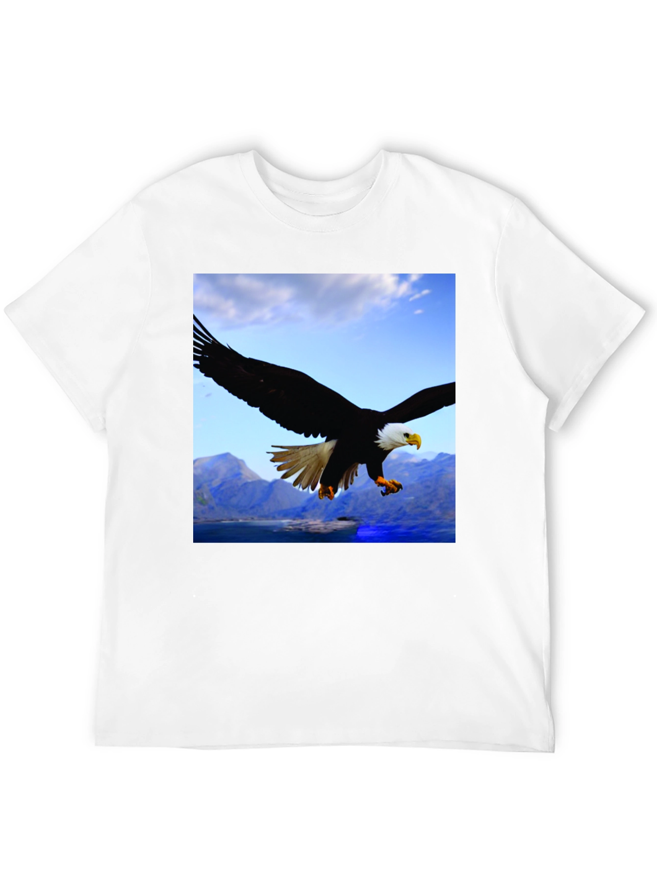Eagle Graphic Print Black T-Shirt