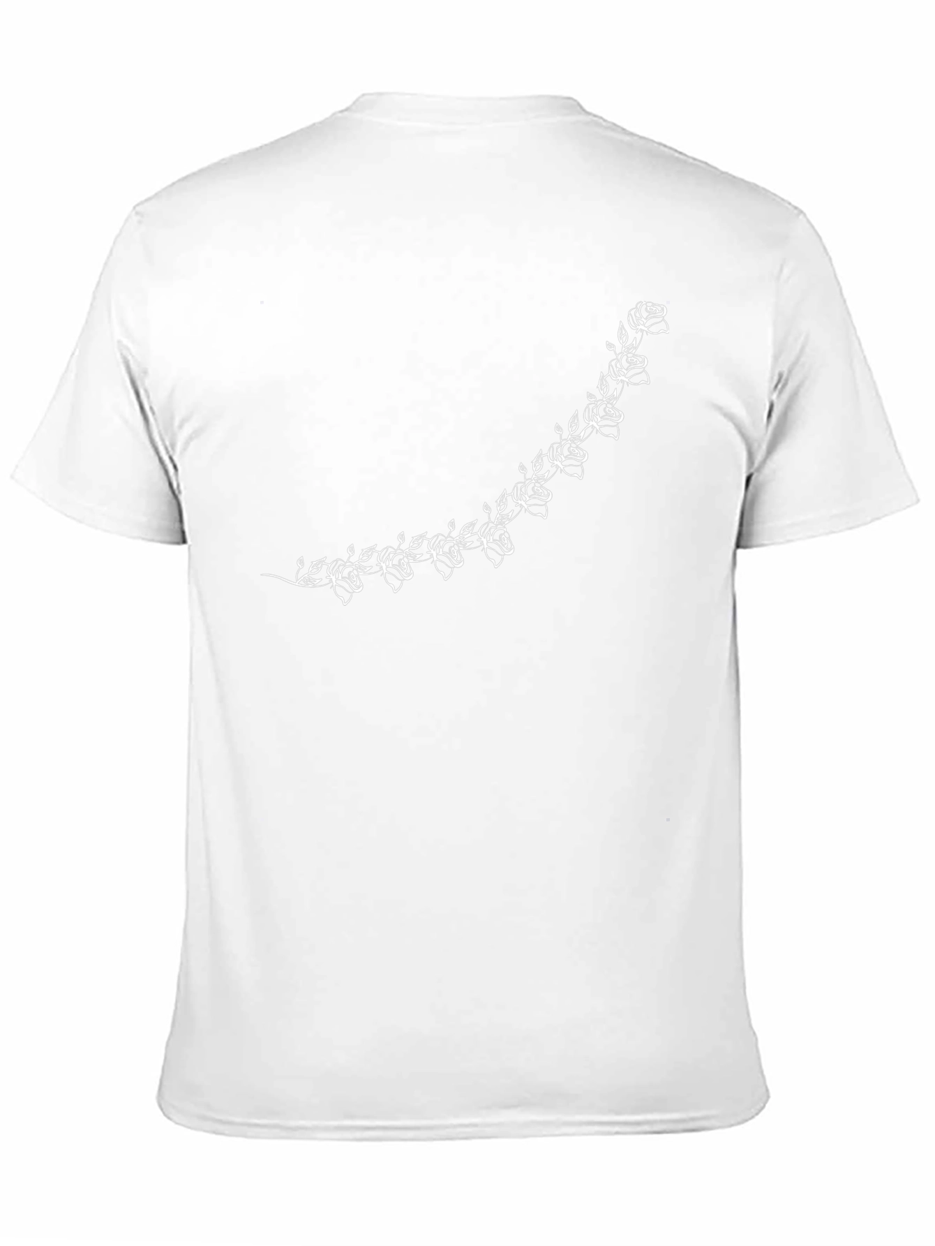 Floral Vine Graphic Black T-Shirt