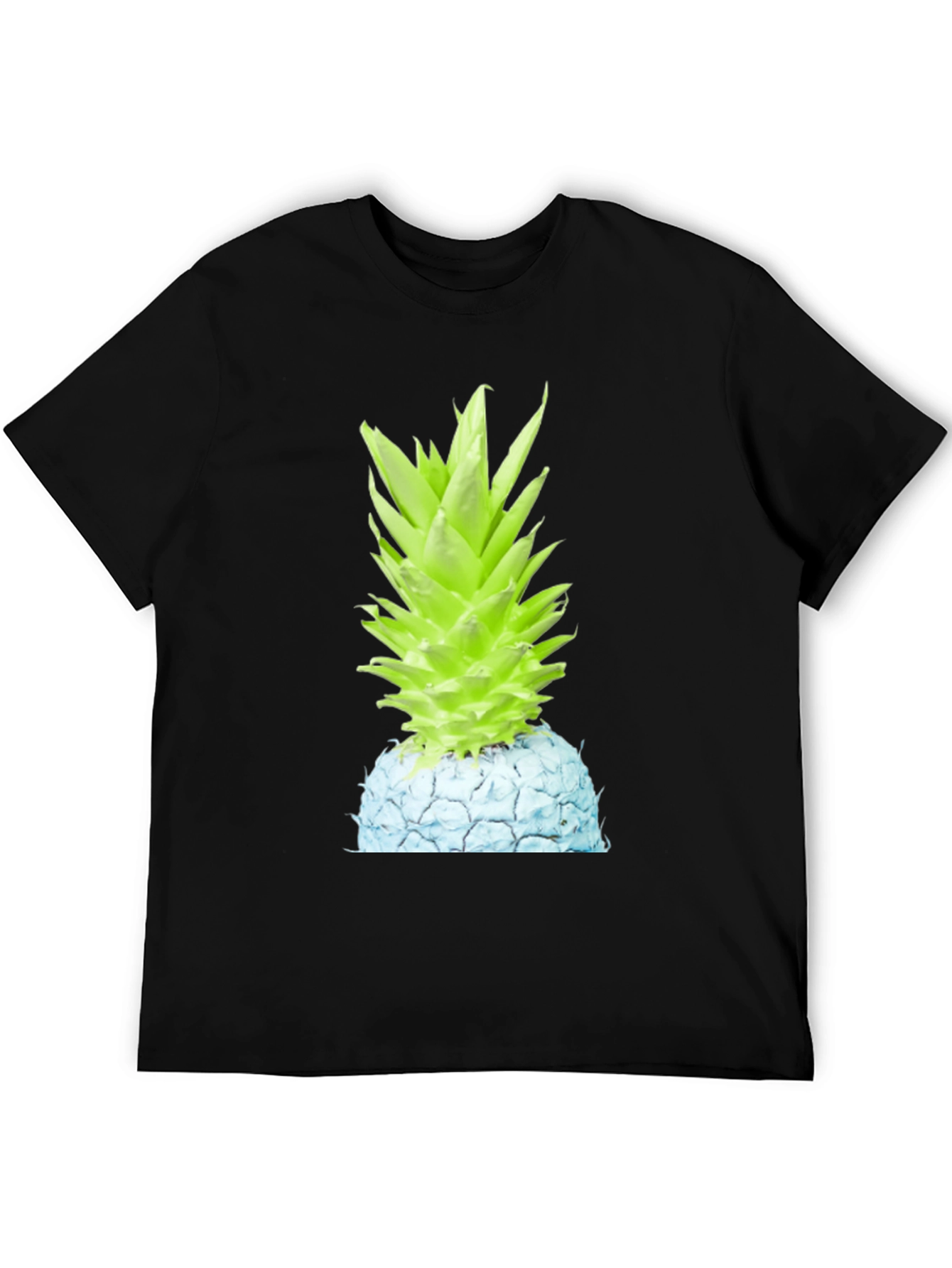 Neon Pineapple Graphic Tee - Unisex Black T-Shirt