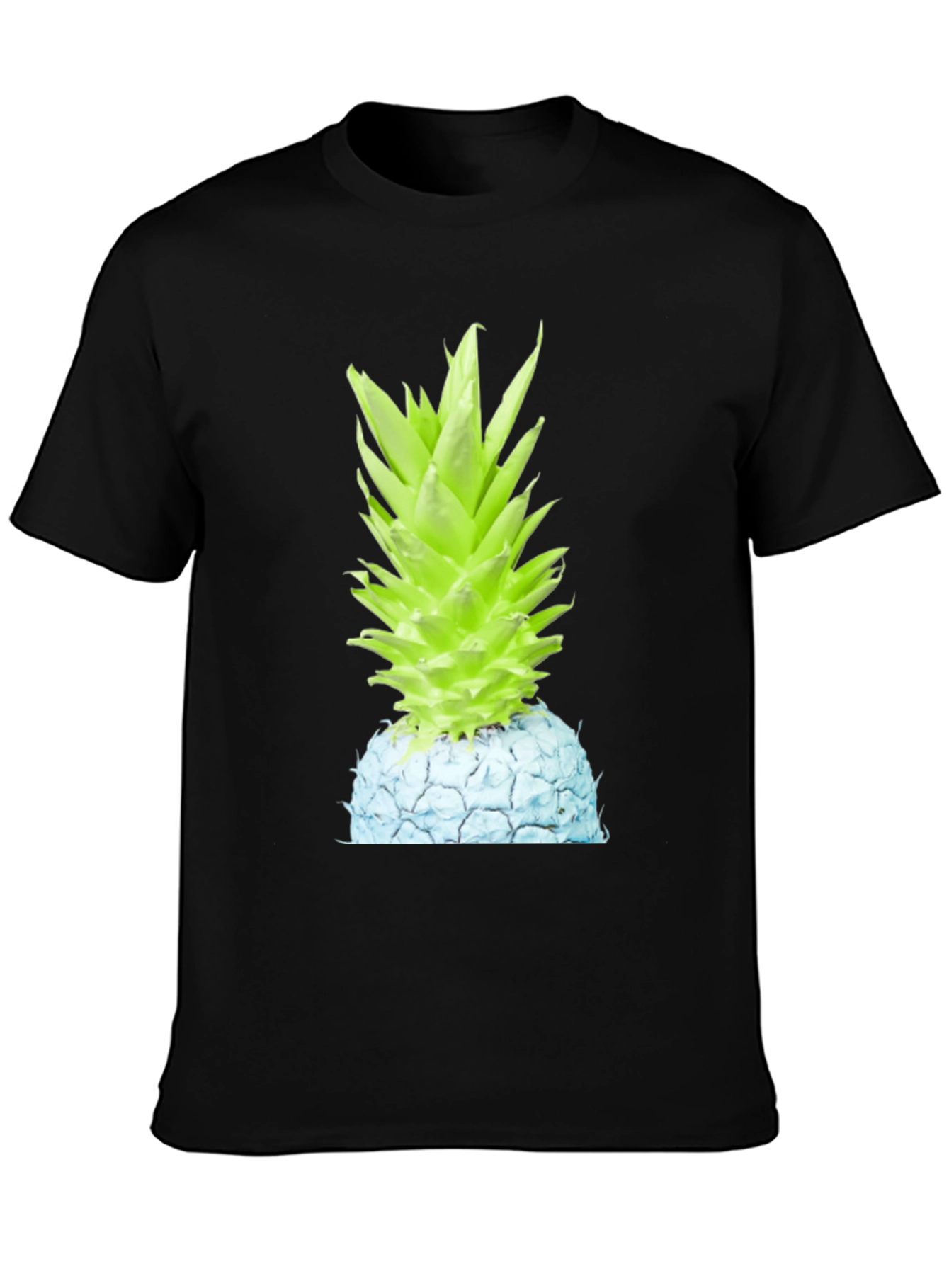 Neon Pineapple Graphic Tee - Unisex Black T-Shirt
